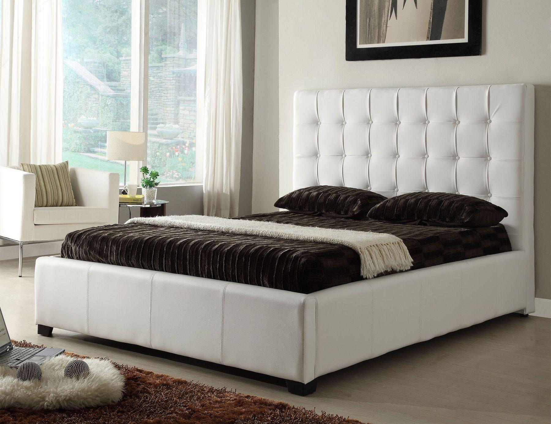 

    
At Home USA Athens White Button Tufted Fabric King Storage Bed Contemporary
