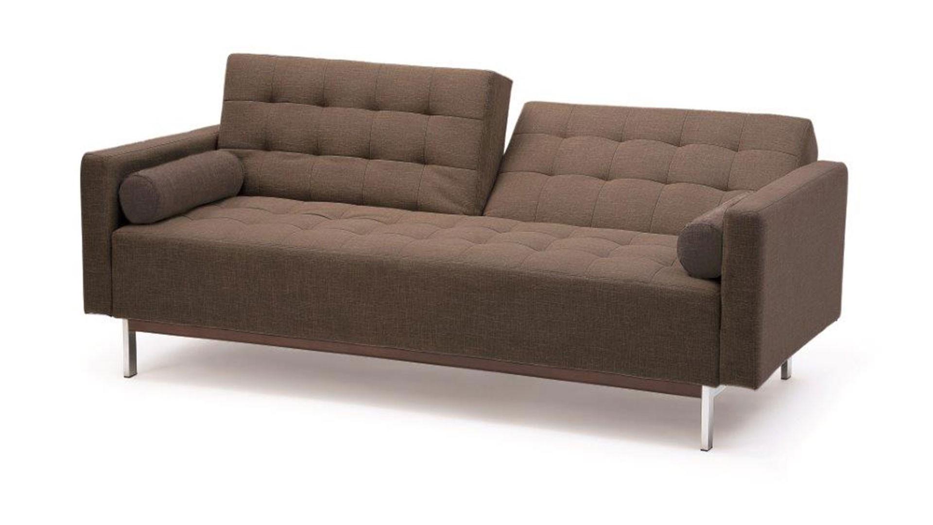 

    
At Home USA Bonaventura Sofa Sleeper in Brown Chrome Legs Contemporary Style
