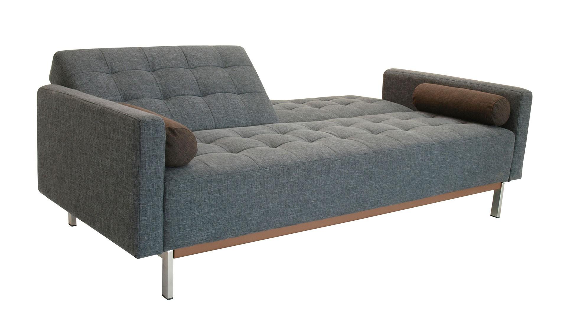 

    
At Home USA Bonaventura Sofa Sleeper in Grey Chrome Legs Contemporary Style
