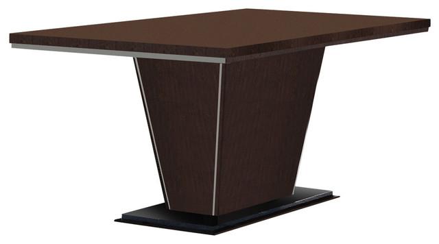 

    
At Home USA Caprice Glossy Walnut Luxury Ultra-Modern Dining Table Contemporary
