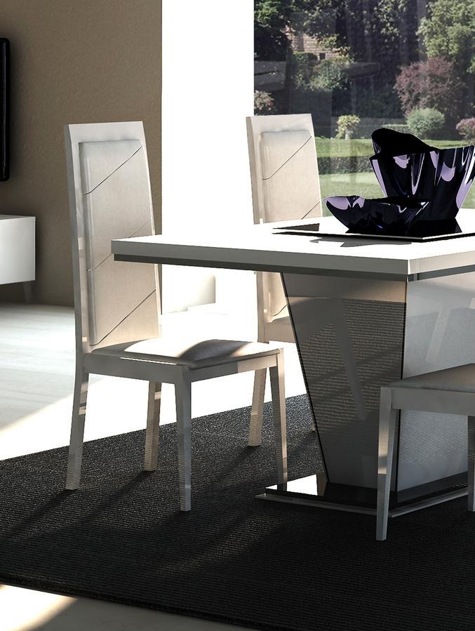 Contemporary Dining Side Chair Caprice SKUCADWHSD02-Set-2 in White 