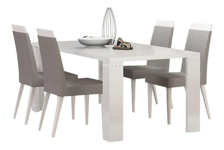 

    
At Home USA Elegance White Grey Diamond Lux Dining Chair Set 2Pcs Contemporary
