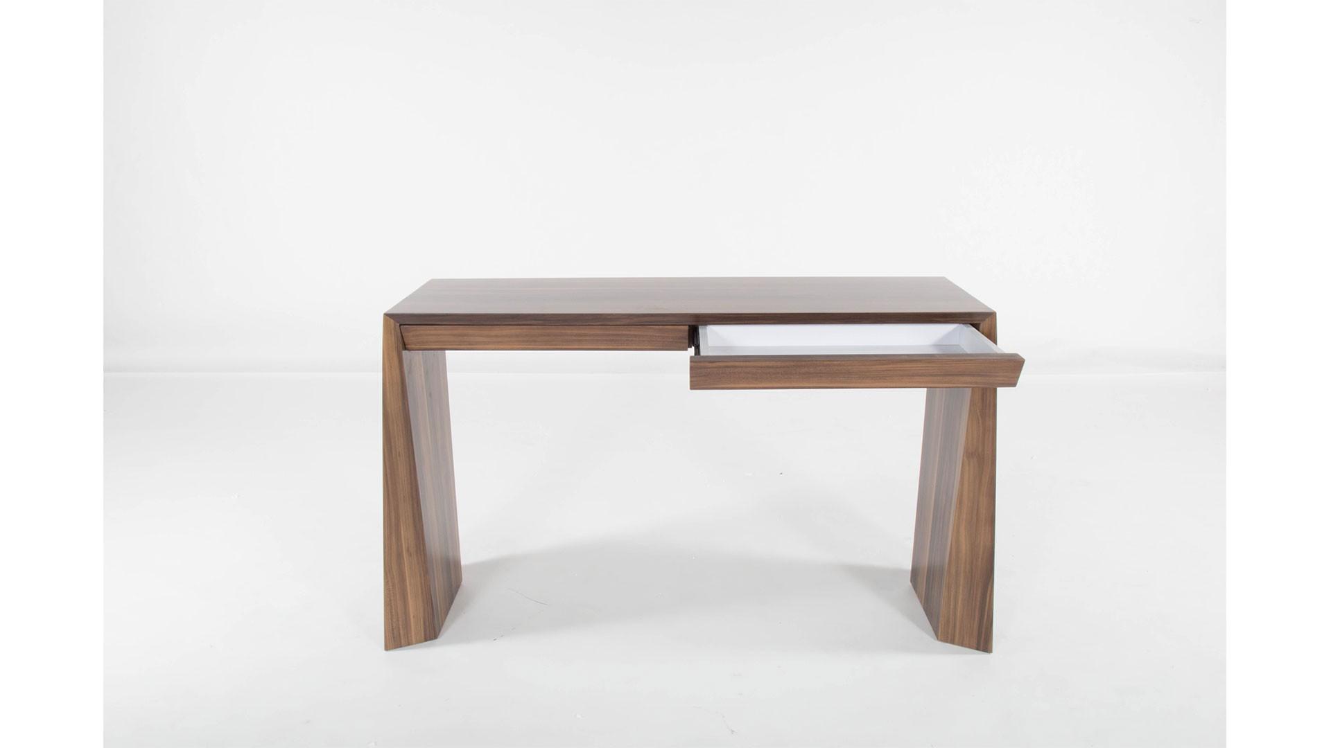 

    
At Home USA Ella Console Table in Walnut Wood Veneer Contemporary Style
