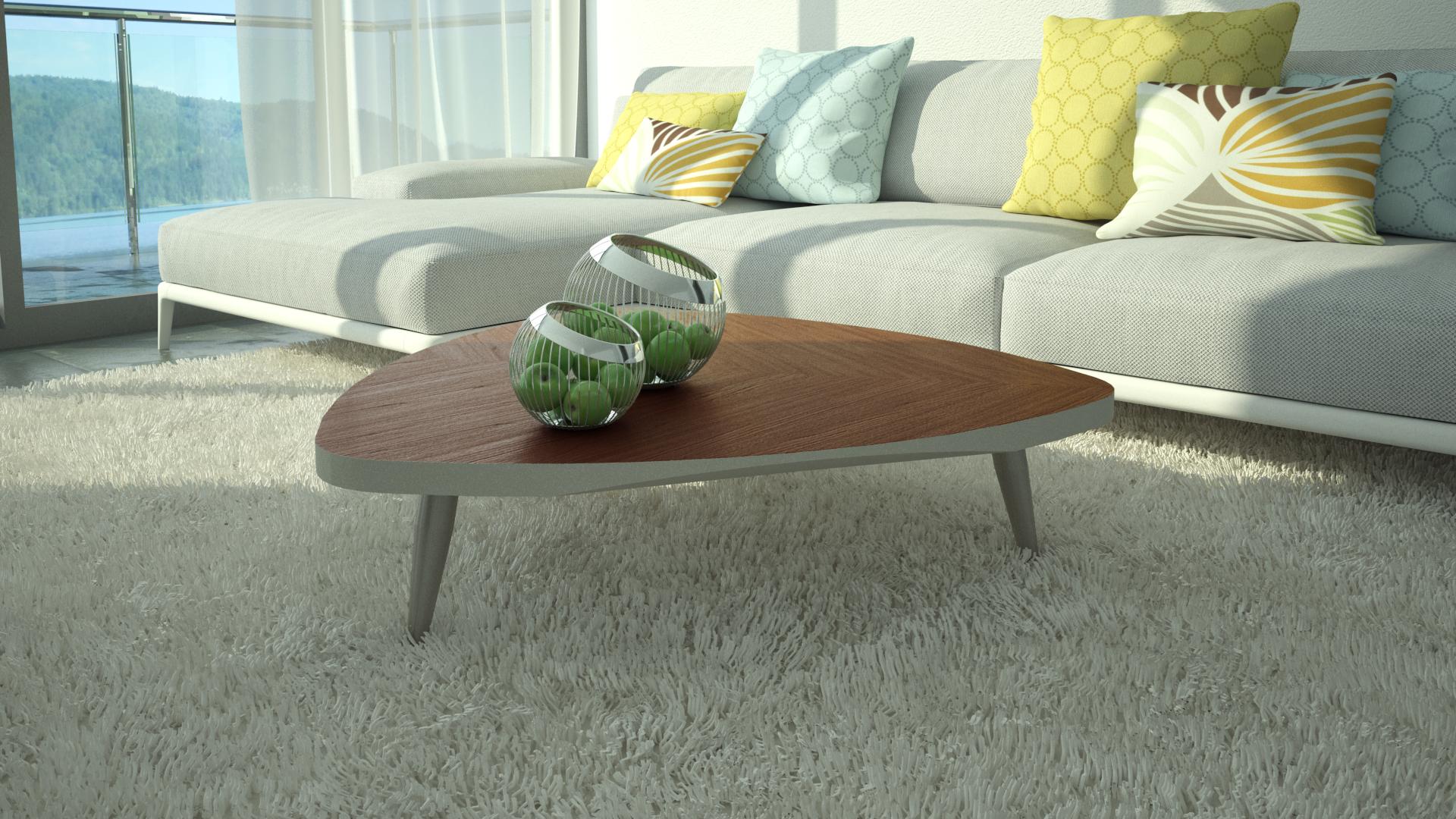 Contemporary Coffee Table Googie AHU-085-WOOD-23 in Wood 