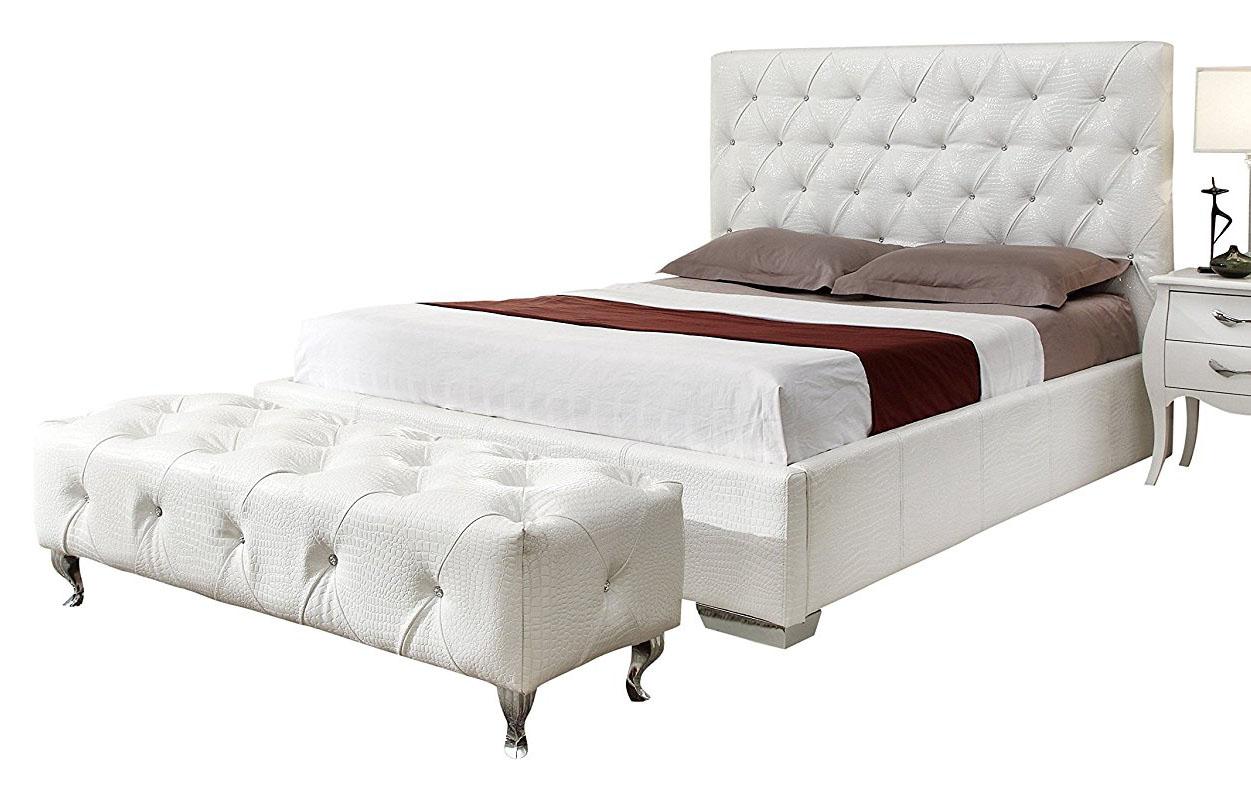 

    
At Home USA Michelle White Queen Bedroom Set 2Pcs Contemporary Modern

