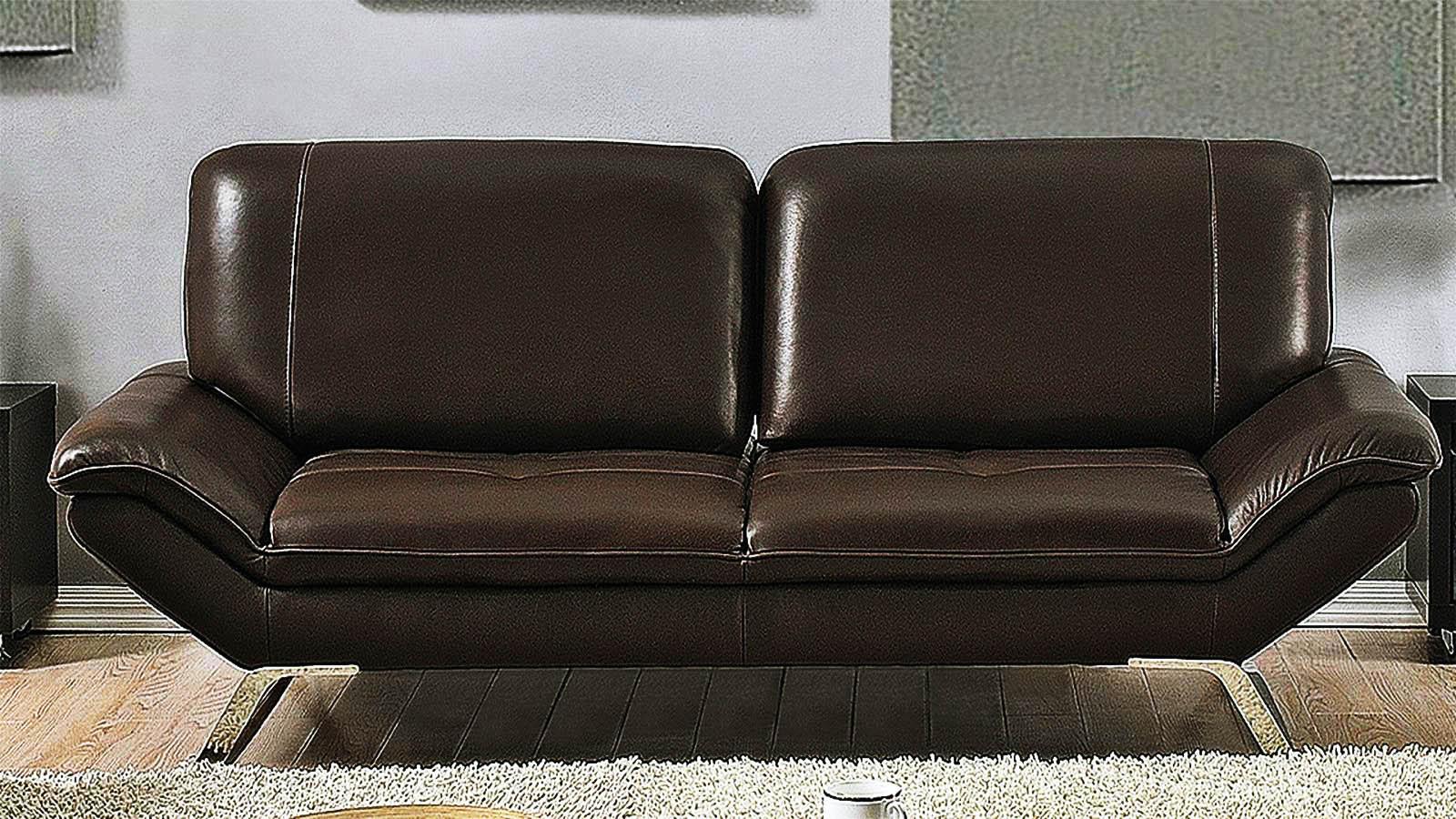 

    
At Home USA Roxi Chocolate Full Italian Leather Sofa Contemporary Modern
