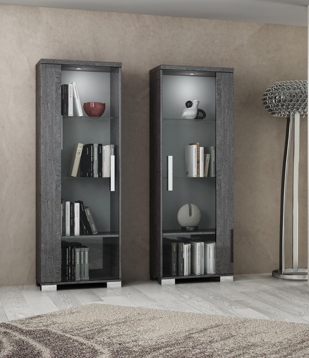 

    
TV Media Centre Made in Italy Ultra Modern Glossy Grey Birch At Home USA Sarah
