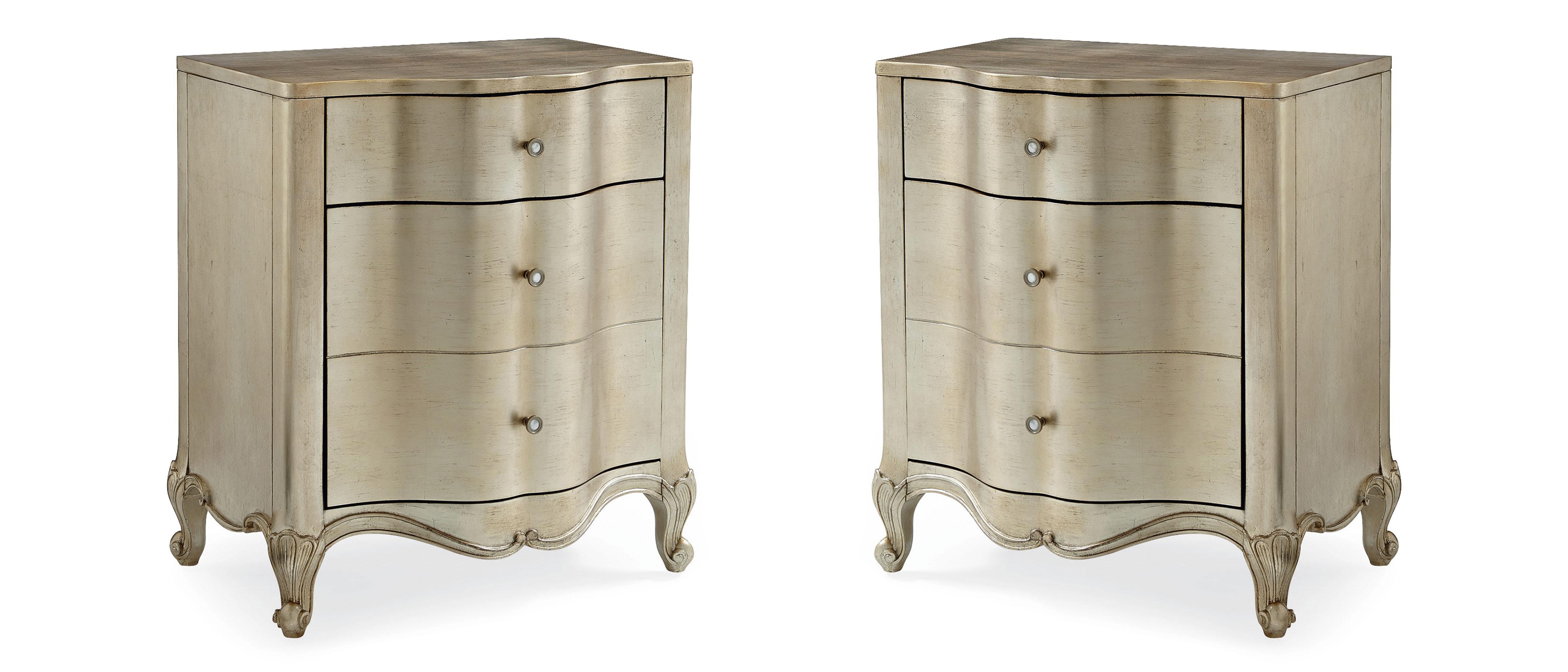 

    
Auric Finish Two Drawers Nightstands Set 2Pcs YOU ARE THE ONE!  by Caracole
