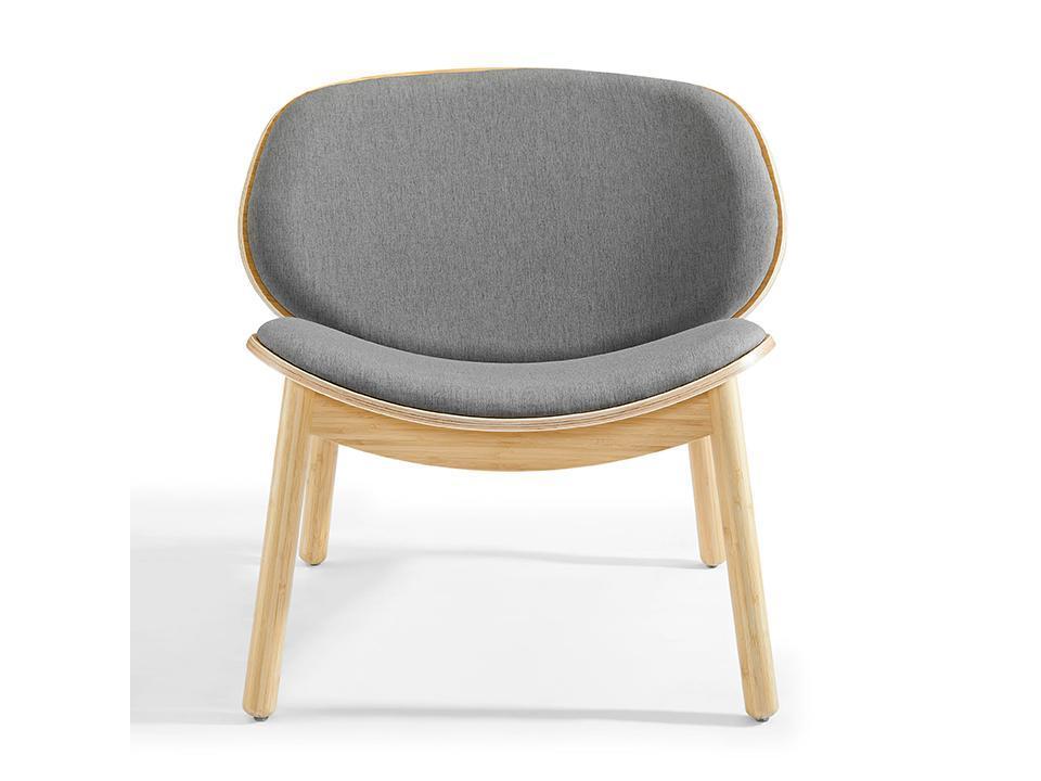 

    
Bamboo Accent Chair Grey Fabric Modern Danica by Greenington
