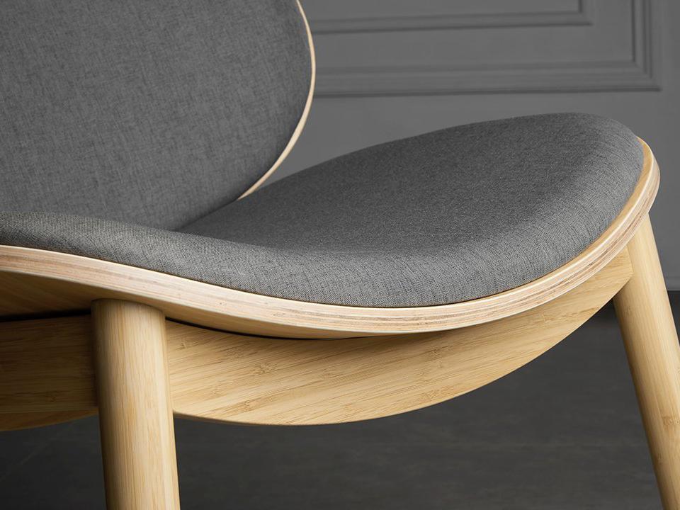 

                    
Buy Bamboo Accent Chair Grey Fabric Modern Danica by Greenington
