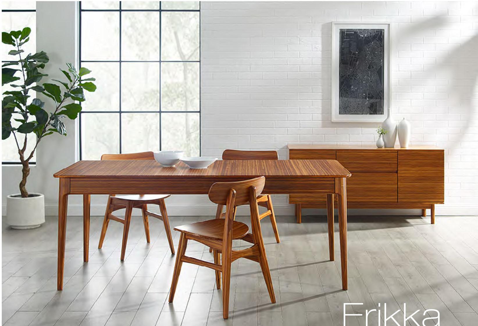 

    
Bamboo Double Butterfly-leave Extension Dining Table 78 - 110” Amber Erikka by Greenington
