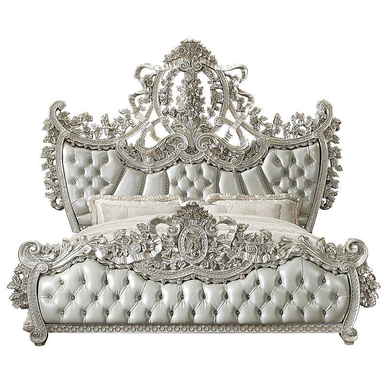 

    
Baroque Belle Silver King Bed Carved Wood Traditional Homey Design HD-8088
