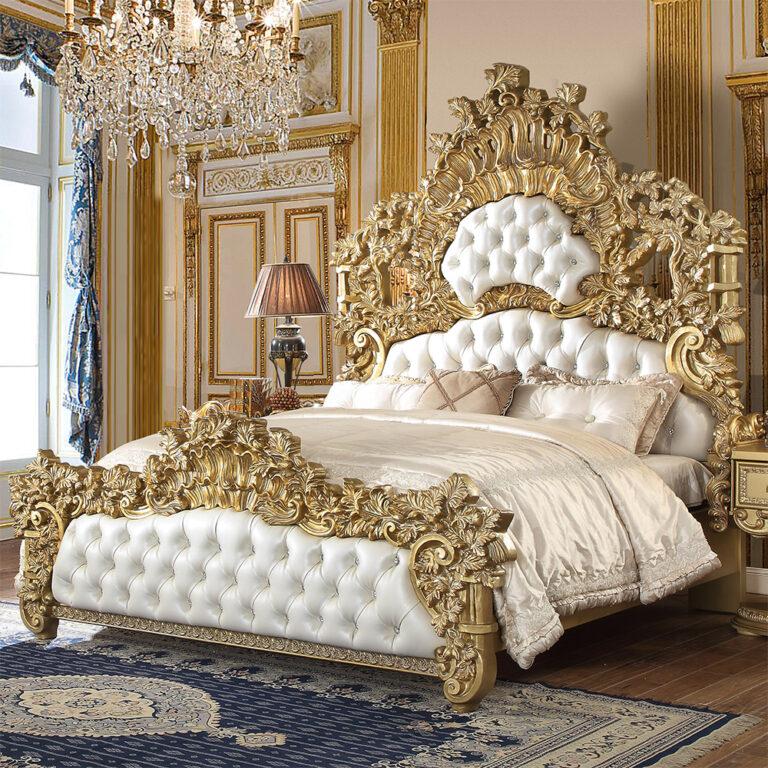 

    
Homey Design Furniture HD-8086 Sleigh Bedroom Set Rich Gold HD-8086-BSET5-CK
