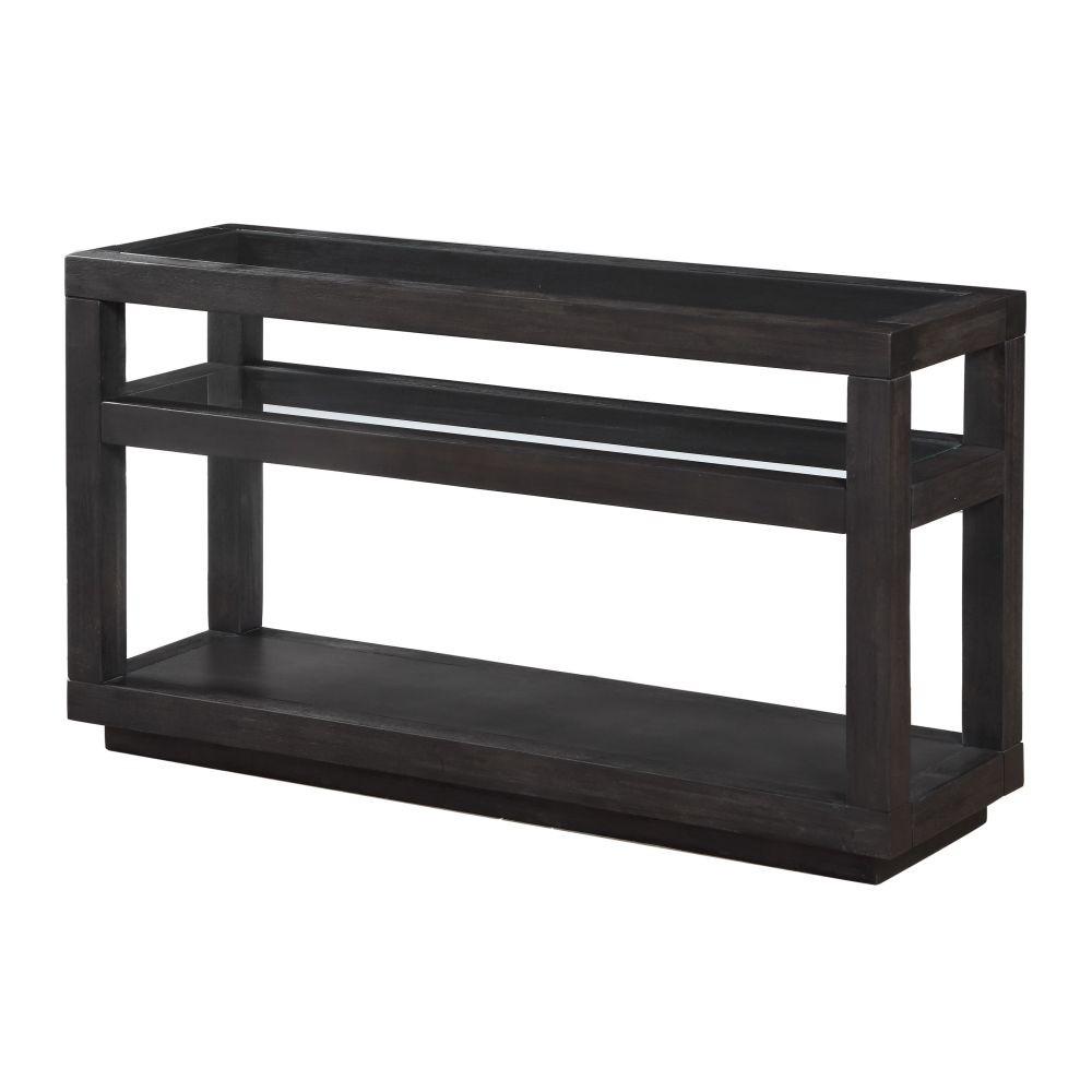 

    
Basalt Gray Console w/ Glass Top and 2 Shelves OXFORD by Modus Furniture

