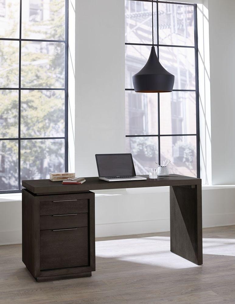 

    
Basalt Gray Single-Pedestal Writing Desk OXFORD by Modus Furniture
