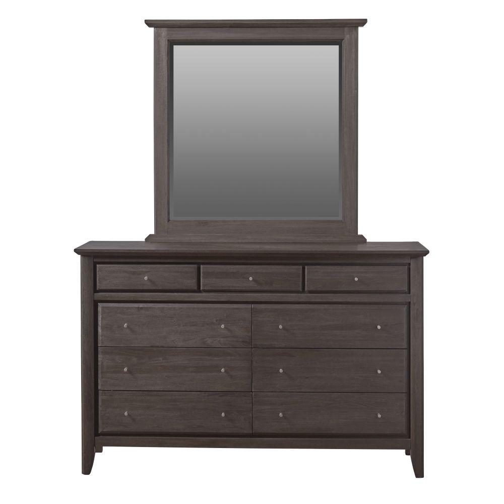 

    
Modus Furniture CITY II Dresser With Mirror Gray 1X5782-DM-2PC
