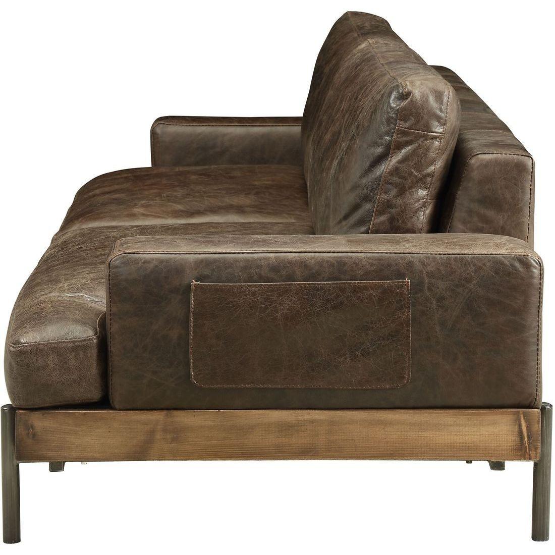 

    
Beachmont Sofa Top Grain Leather Oak/Chocolate Industrial Vintage
