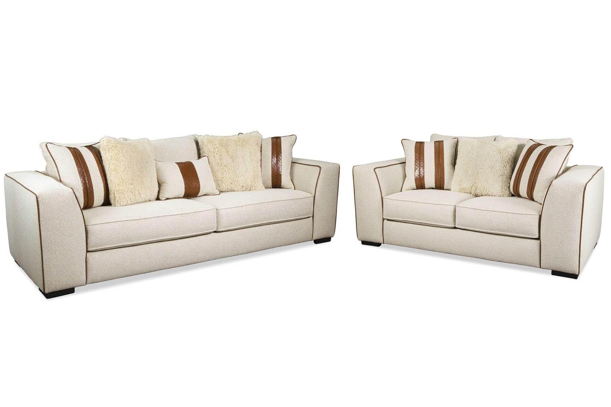 

    
Beige/Brown Boucle Sofa Set 2Pcs ULVERY SM5185-SF FoA Transitional
