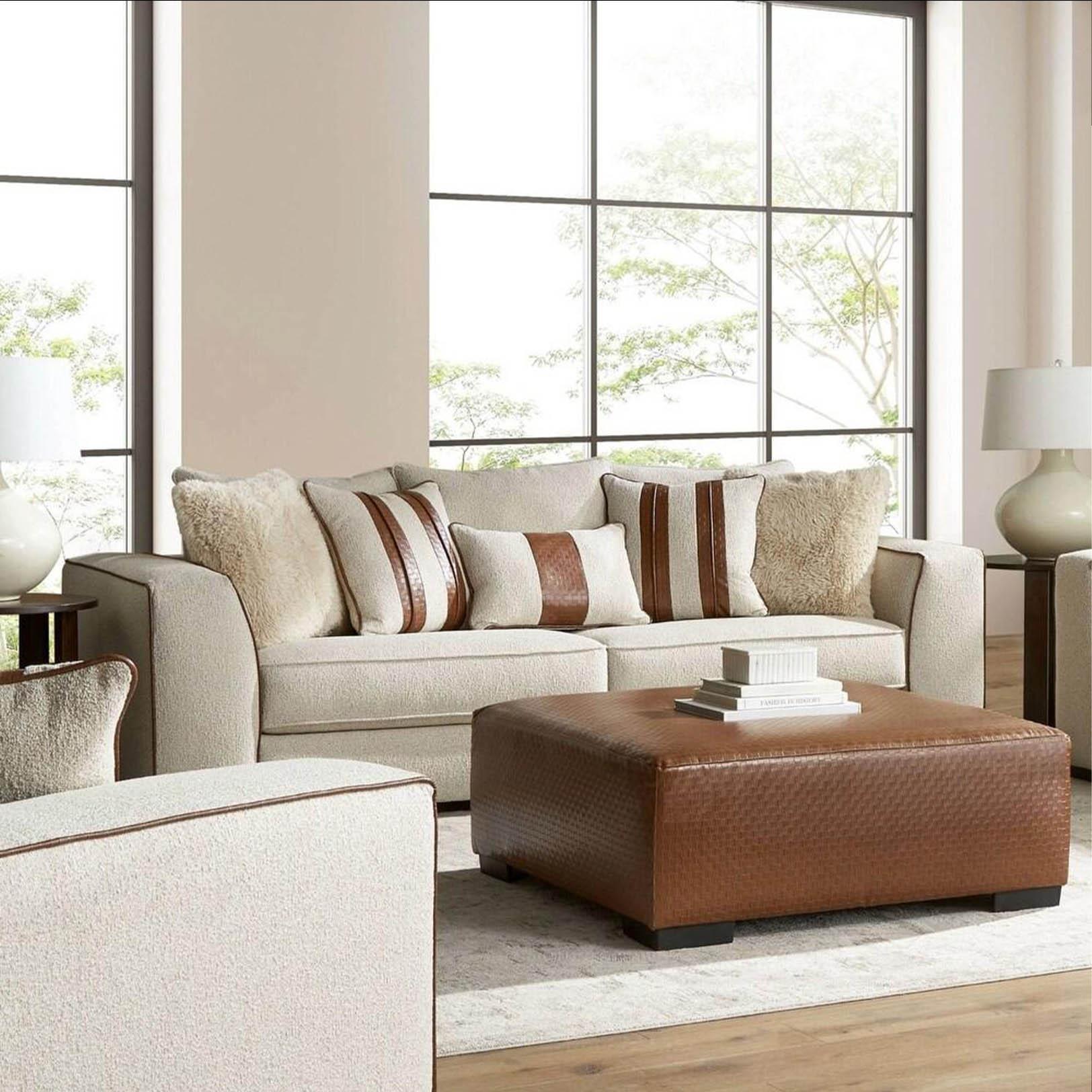 

    
Beige/Brown Boucle Sofa ULVERY SM5185-SF FoA Transitional
