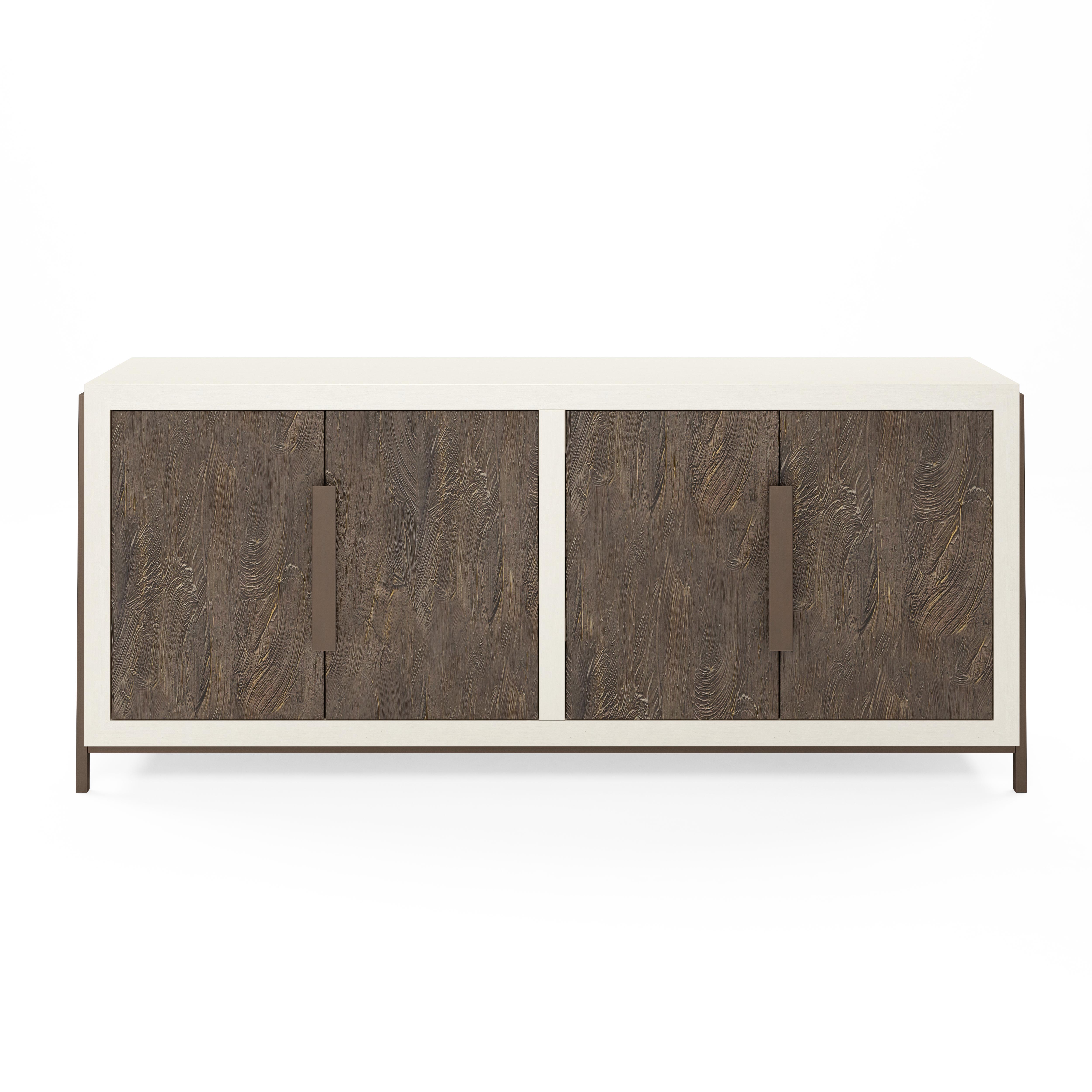 

    
Beige & Brown Wood Dining Room Credenza by A.R.T. Furniture Blanc
