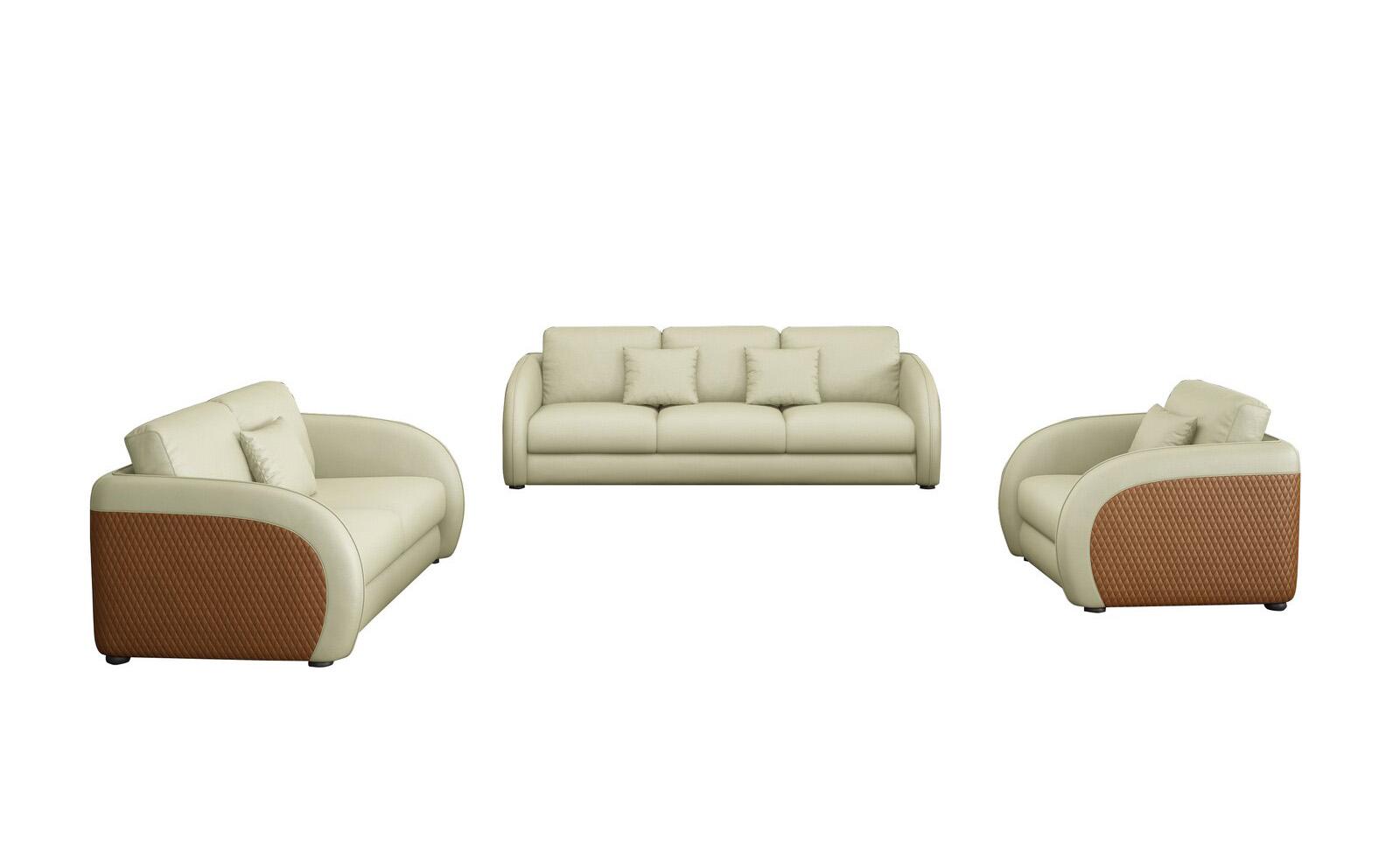 

    
 Order  Beige & Cognac Italian Leather NOIR Sofa Set 2Pcs EUROPEAN FURNITURE Contemporary
