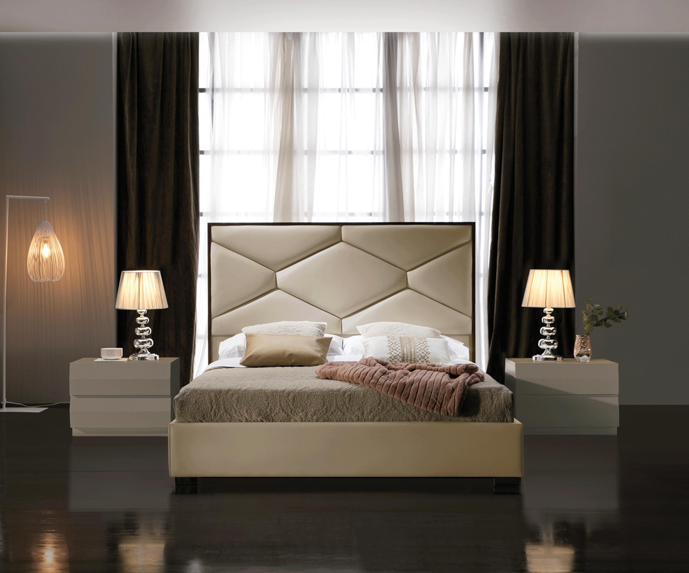 Contemporary, Modern Storage Bedroom Set MARTINABEDKS MARTINABEDKS-2N-3PC in Beige Eco-Leather