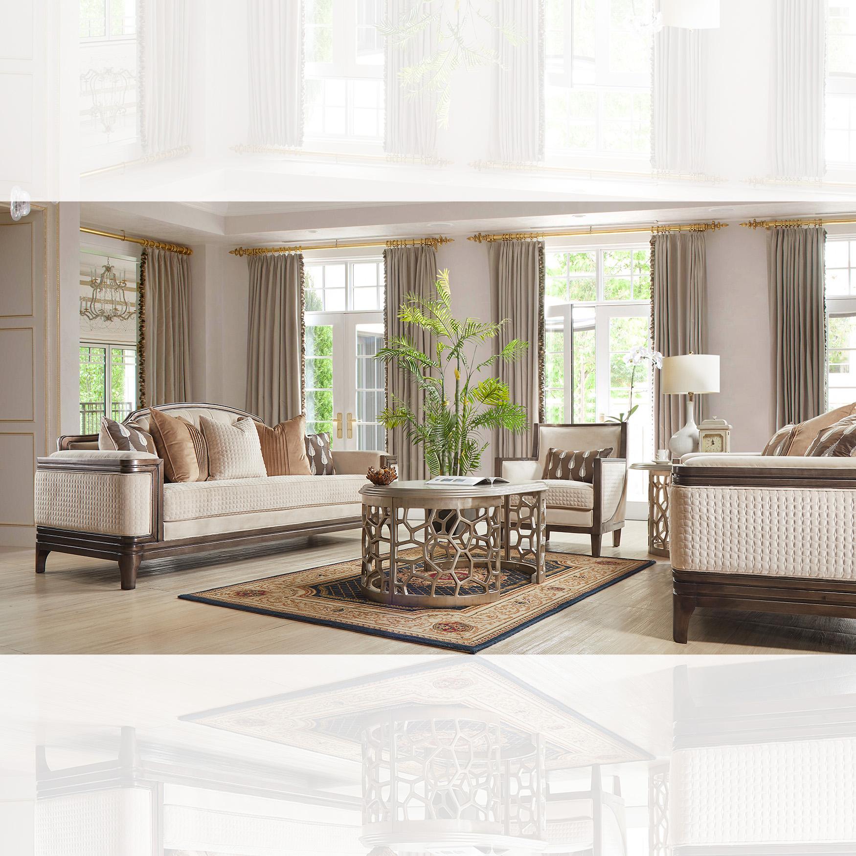 

    
Homey Design Furniture HD-687 Arm Chairs Brown/Beige HD-C687
