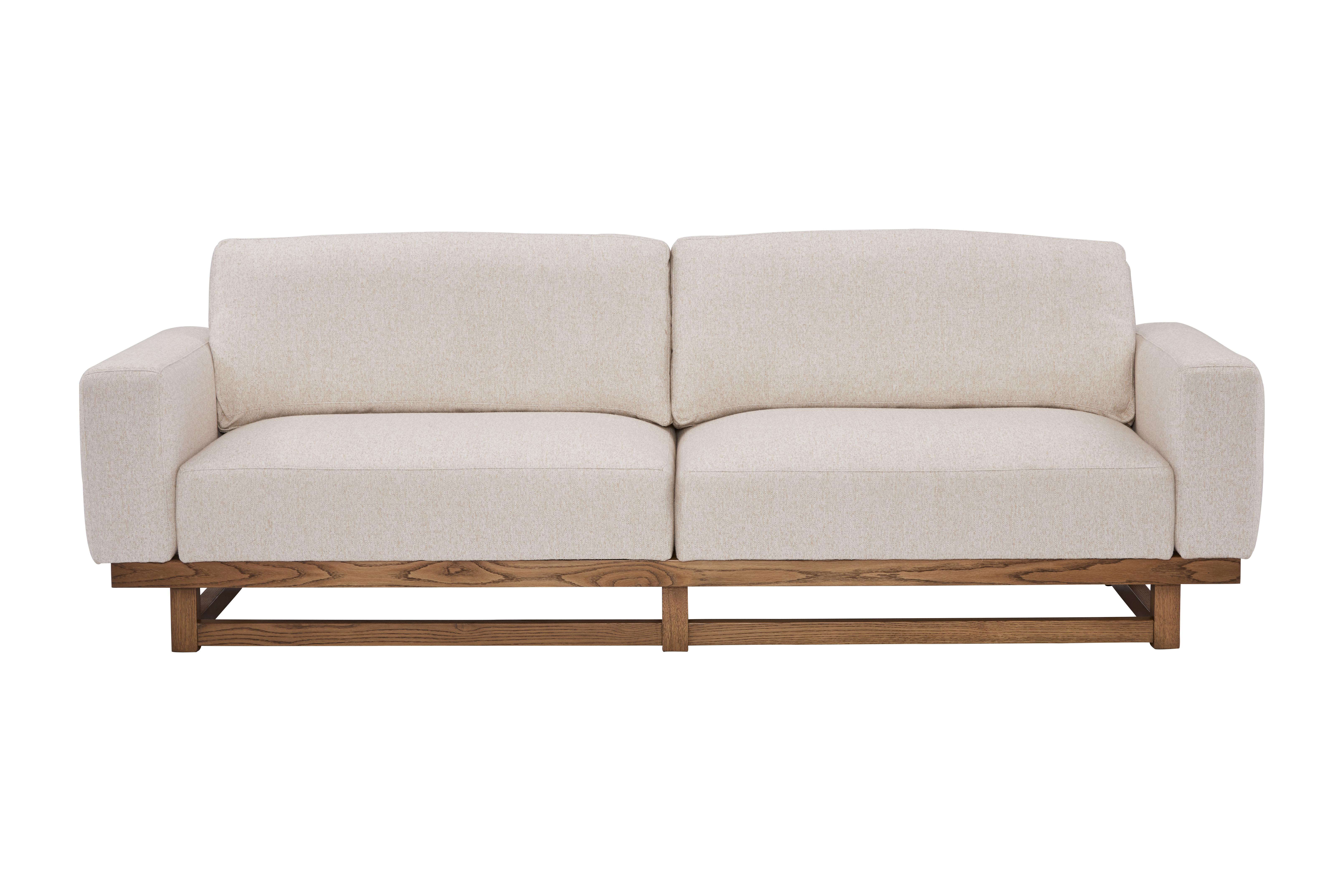 

    
Beige Fabric & Brown Sofa by A.R.T. Furniture Floating Track
