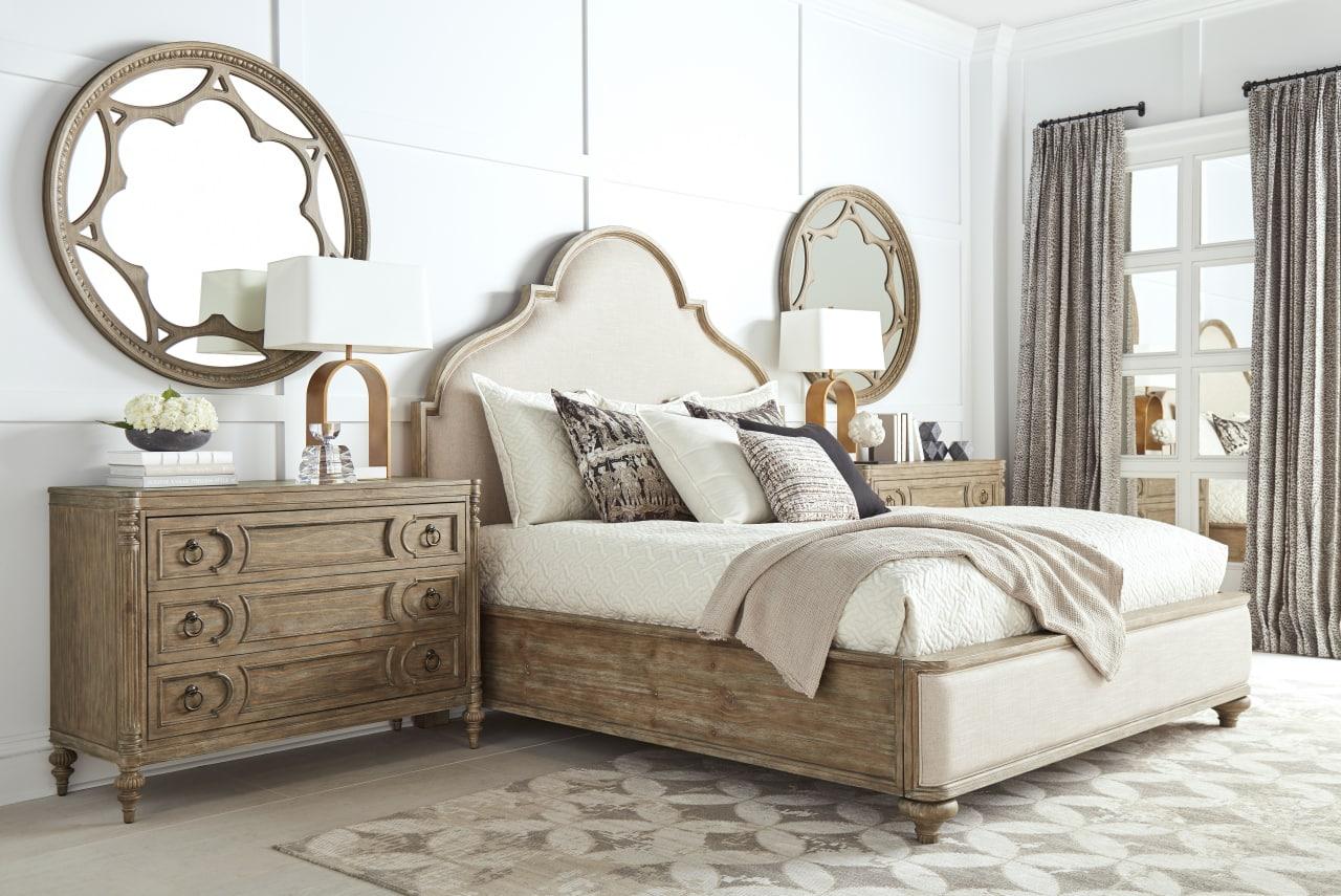 

                    
Buy Beige Fabric & Brown Queen Size Bedroom Set 3Pcs by A.R.T. Furniture Architrave
