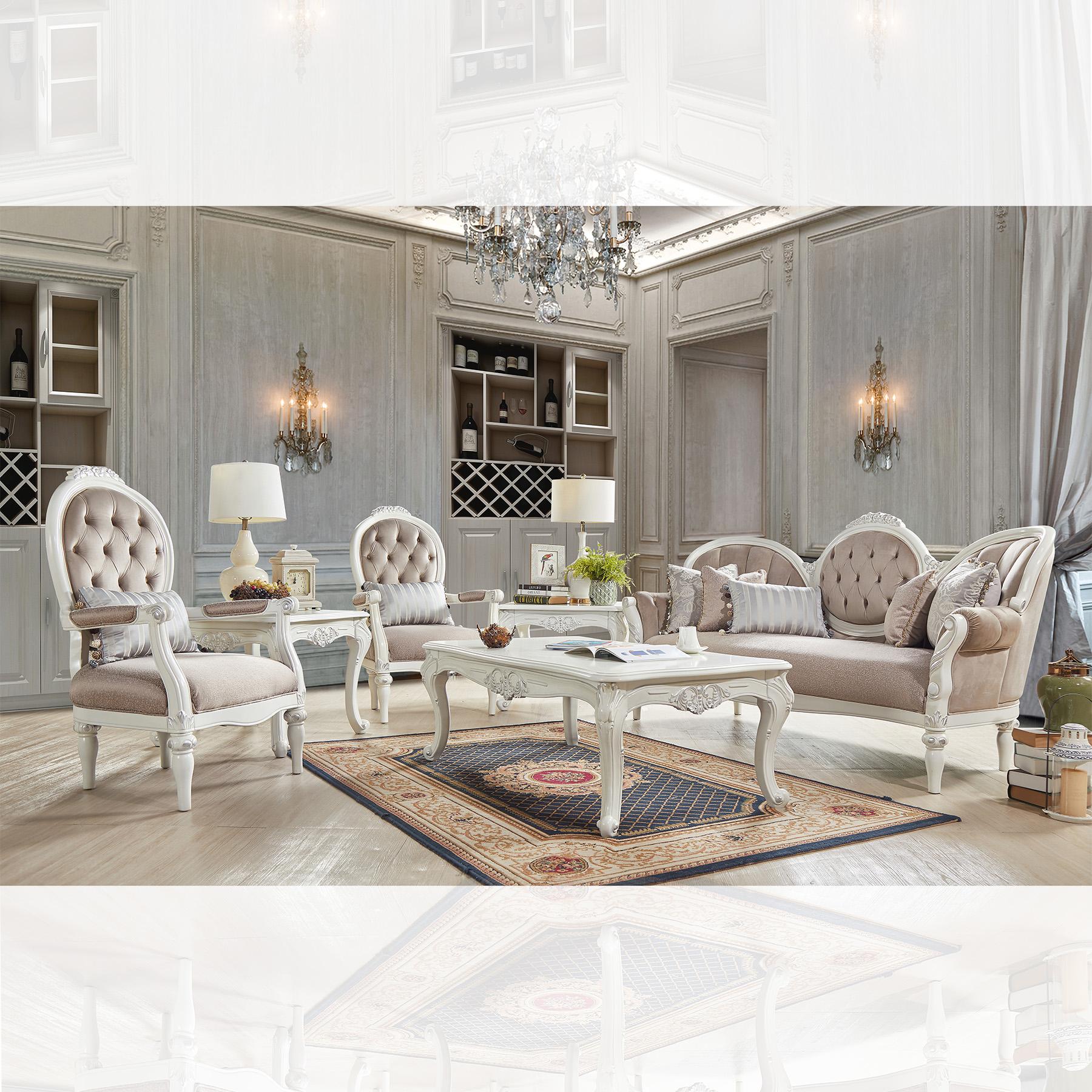 

    
Homey Design Furniture HD-2672 Arm Chairs Ivory/Beige HD-C2672
