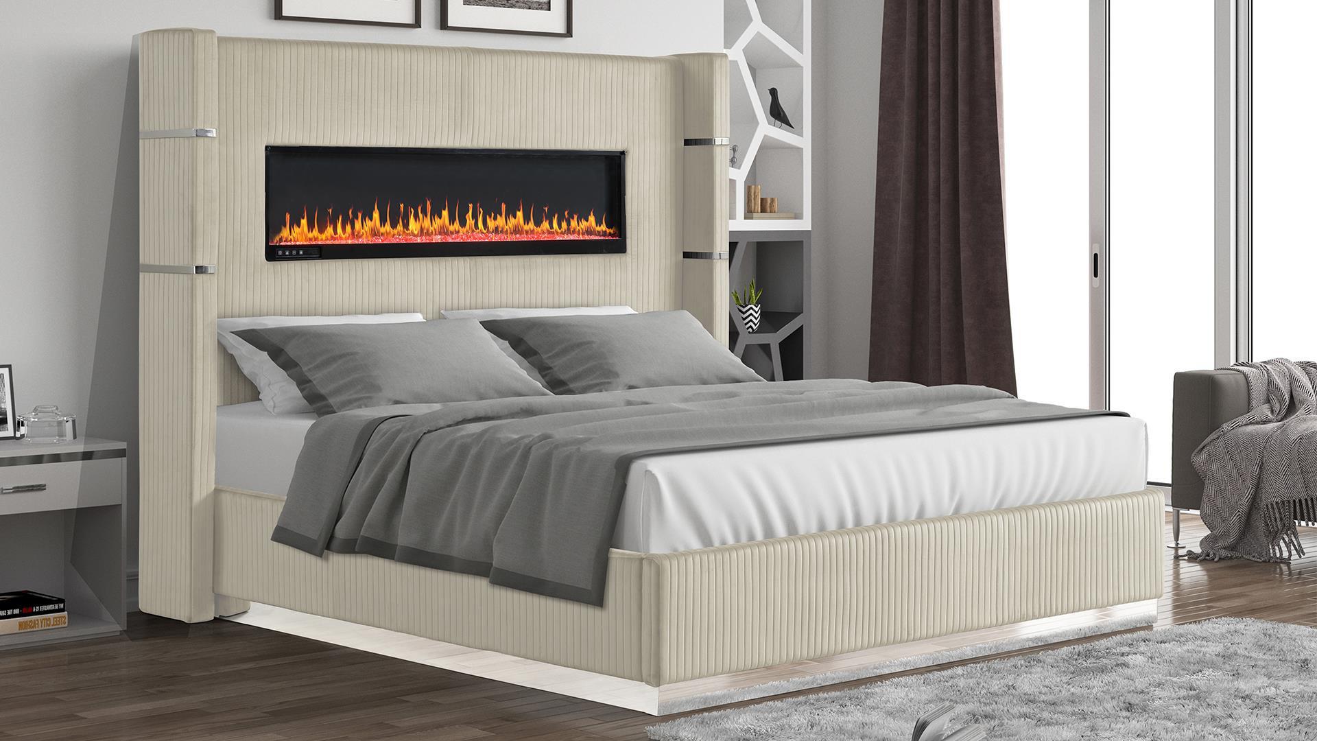 Galaxy Home Furniture LIZELLE Beige Platform Bed