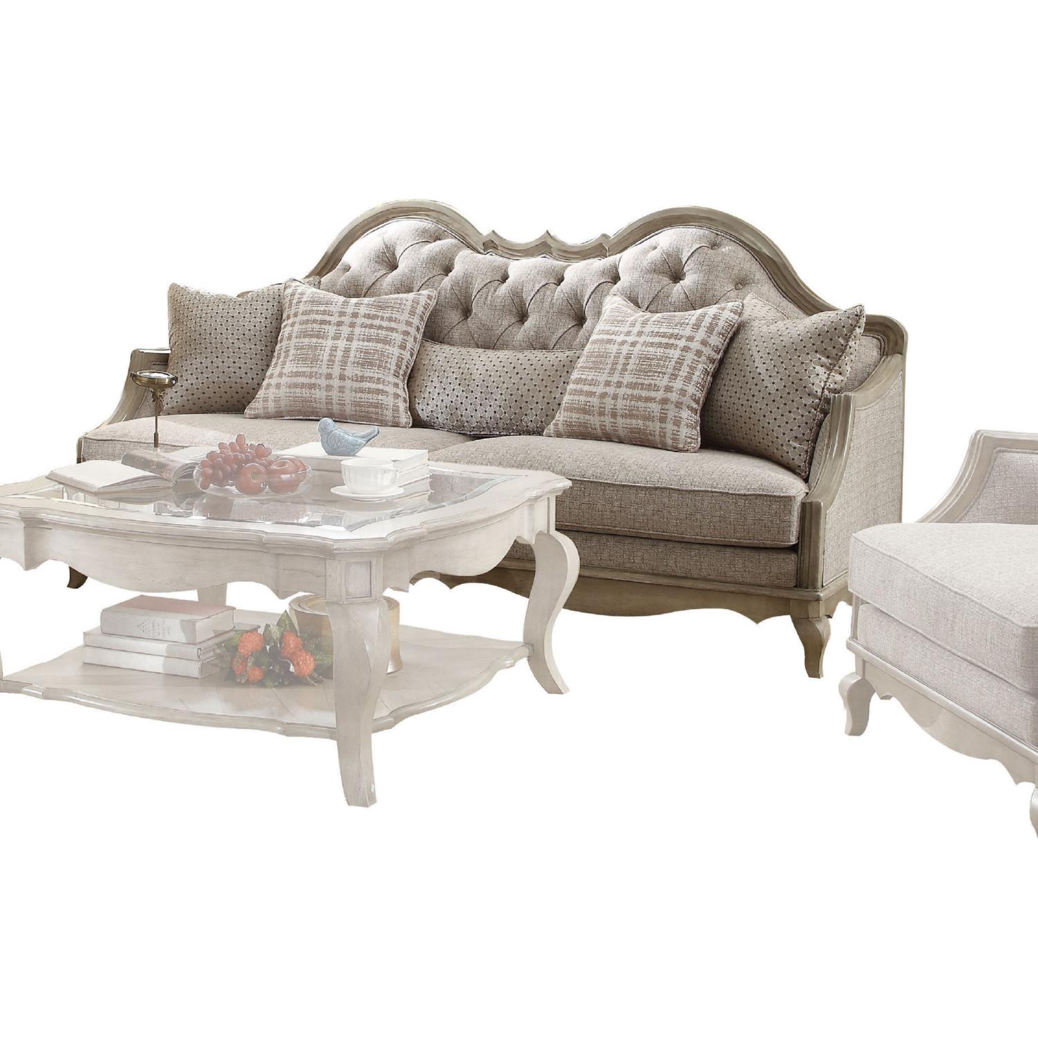 Classic, Traditional Sofa Chelmsford-56050 Chelmsford-56050 in Taupe, Beige Fabric