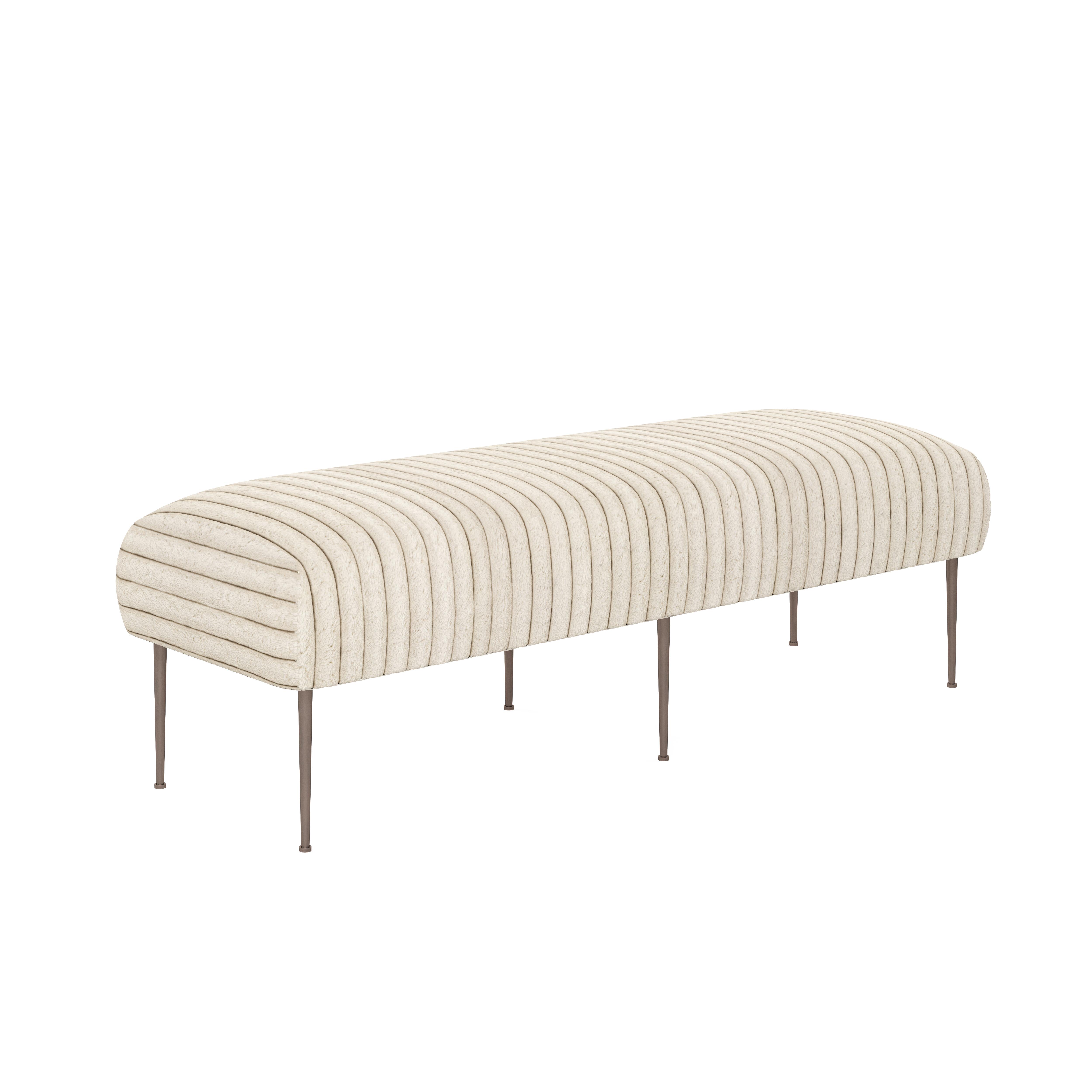 

    
 Order  Beige Fabric King Size Platform Bedroom Set 4Pcs by A.R.T. Furniture Blanc
