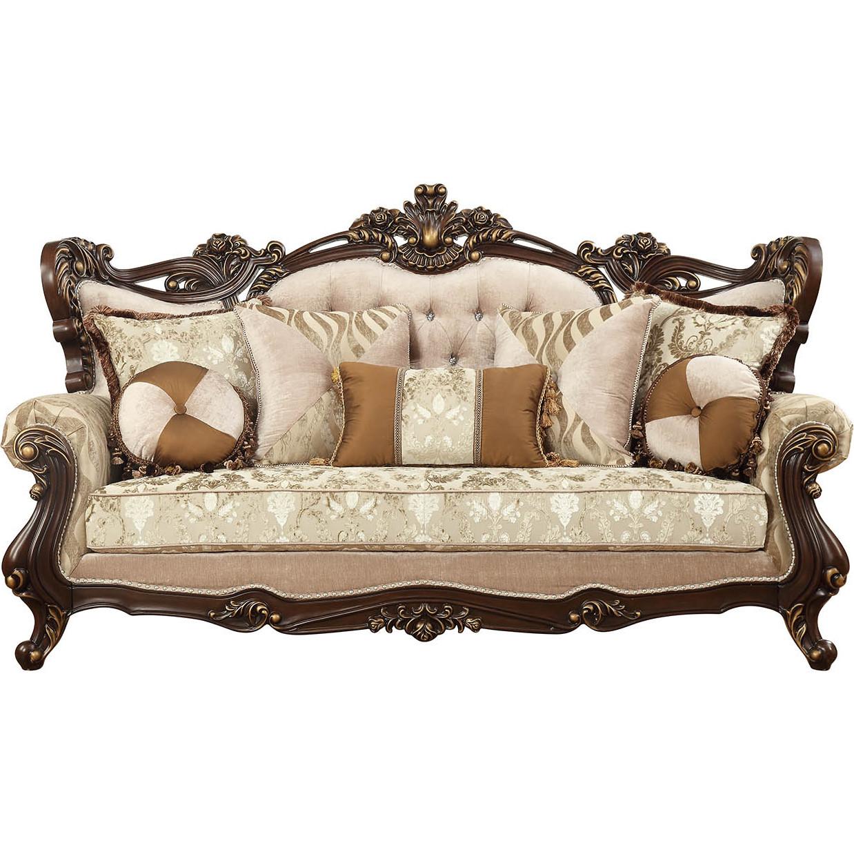 

        
Acme Furniture Shalisa 51050 Sofa Set Walnut/Tan/Beige Fabric 0840412157608
