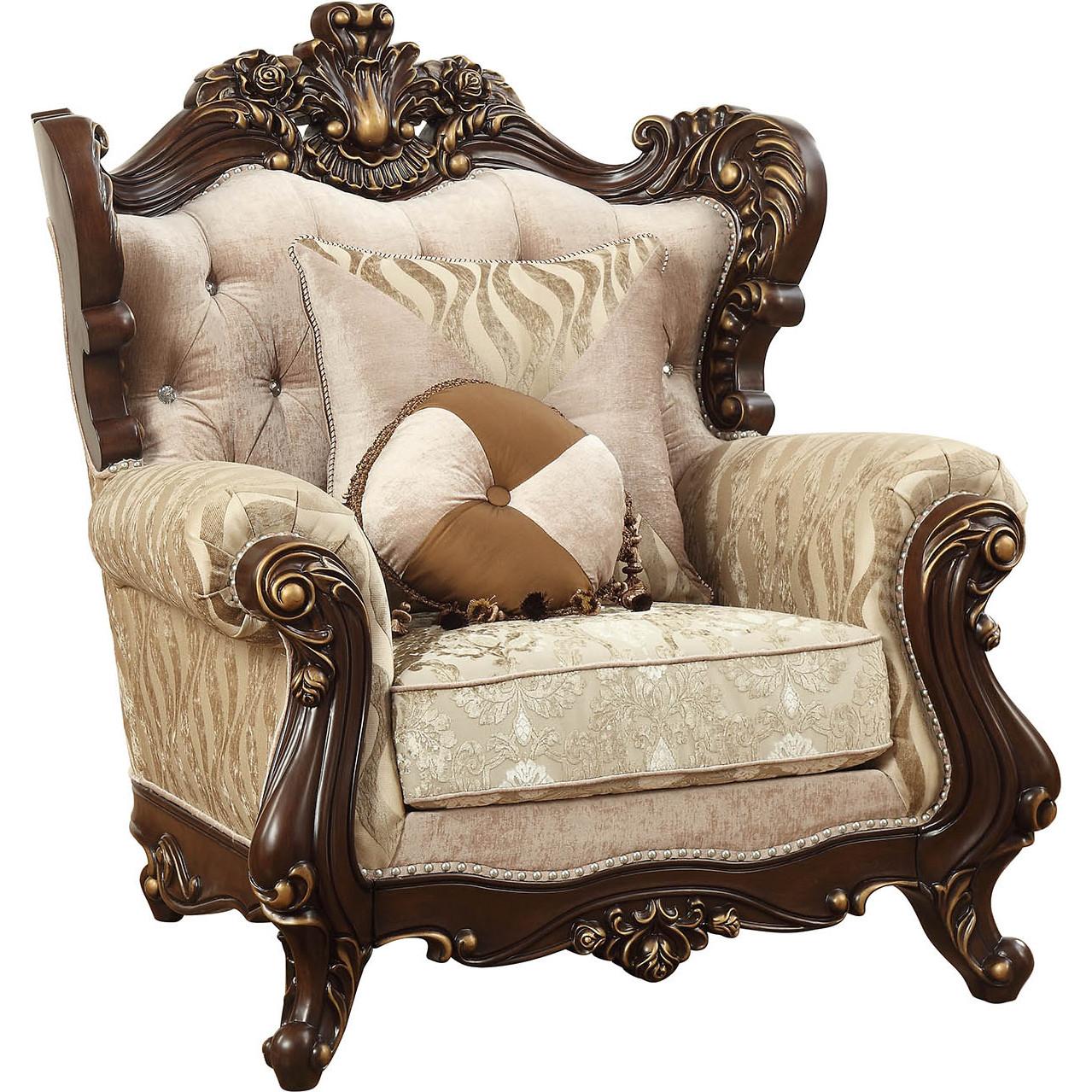 

        
Acme Furniture Shalisa 51050 Sofa Set Walnut/Tan/Beige Fabric 0840412157608
