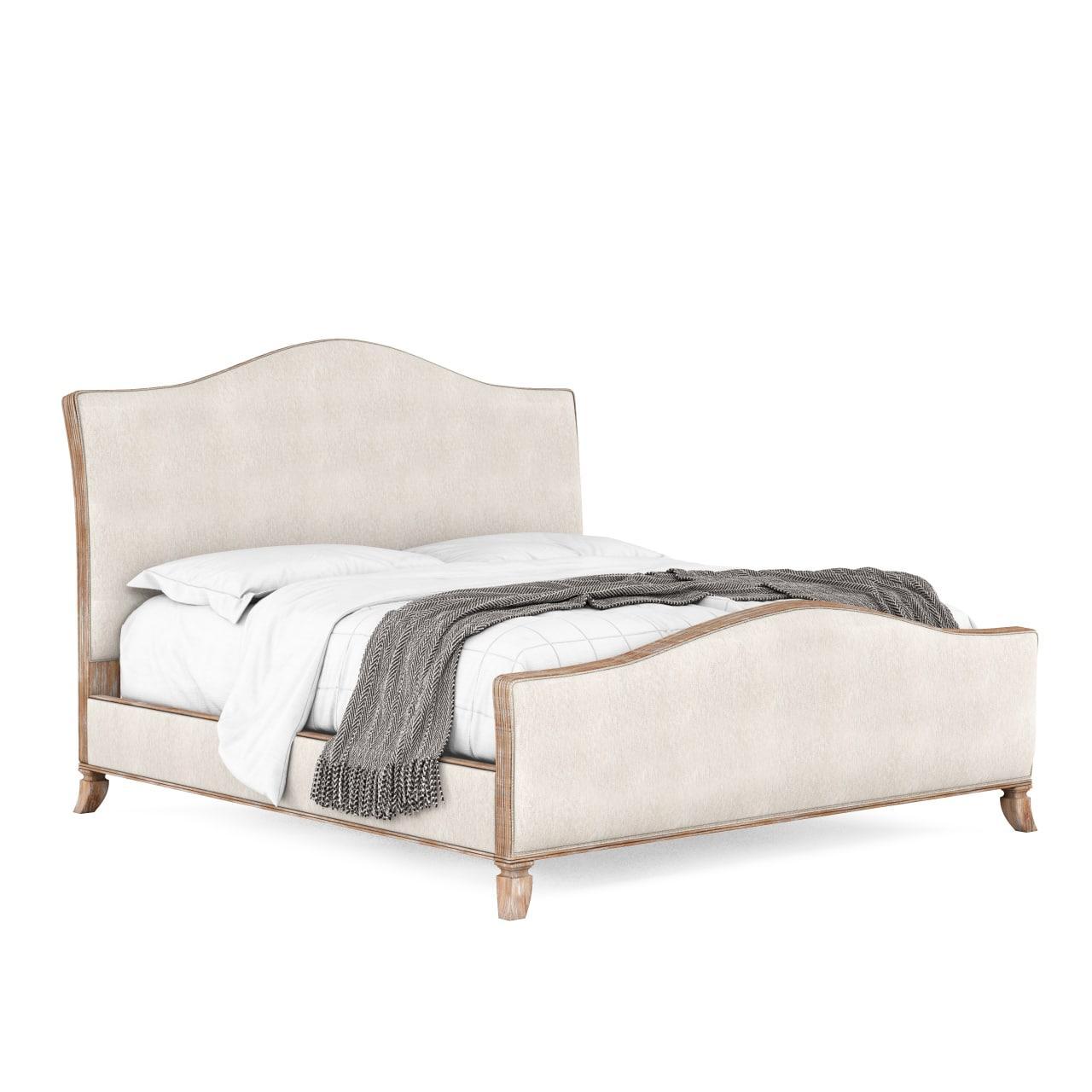 

    
Beige Fully Upholstered King Sleigh Bed by A.R.T. Furniture Palisade
