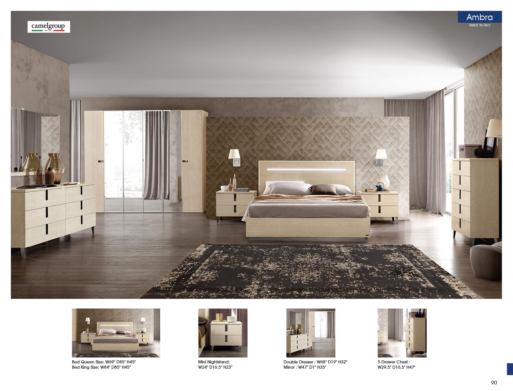

    
ESF-Ambra-EK-2N-3PC Beige High Gloss Lacquer Finish King Bedroom Set 3Pcs Made in Italy ESF Ambra
