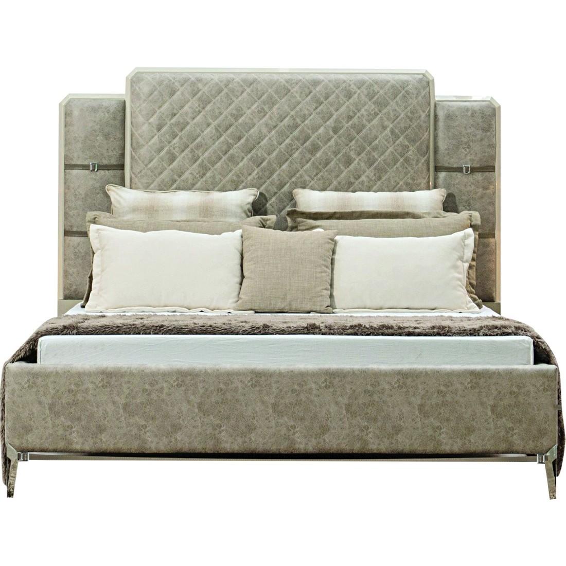 Gray Velvet Wingback Queen Bed Contemporary Rebekah 25820q Acme Buy Online On Ny Furniture Outlet 