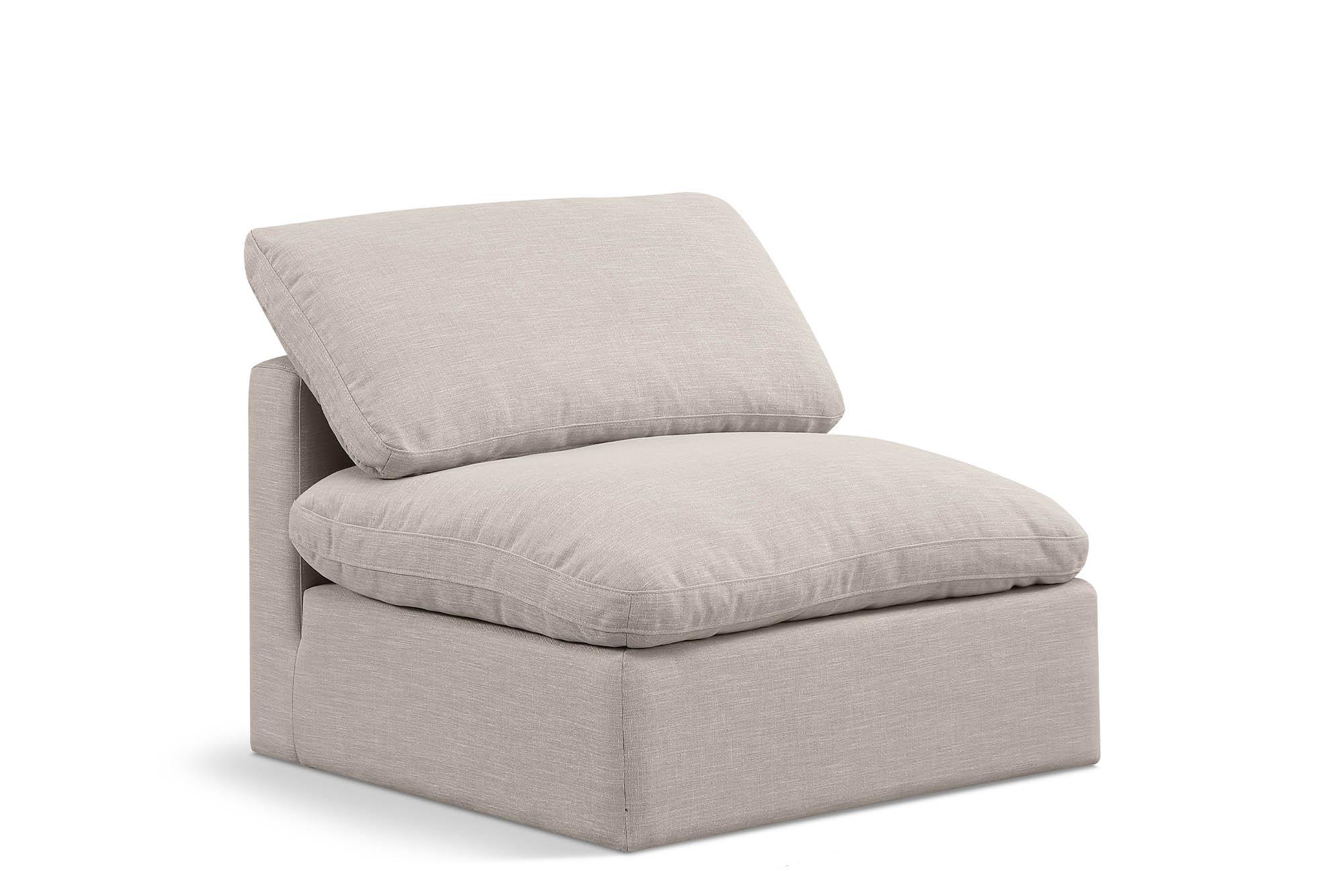 Contemporary, Modern Armless Chair INDULGE 141Beige-Armless 141Beige-Armless in Beige Linen