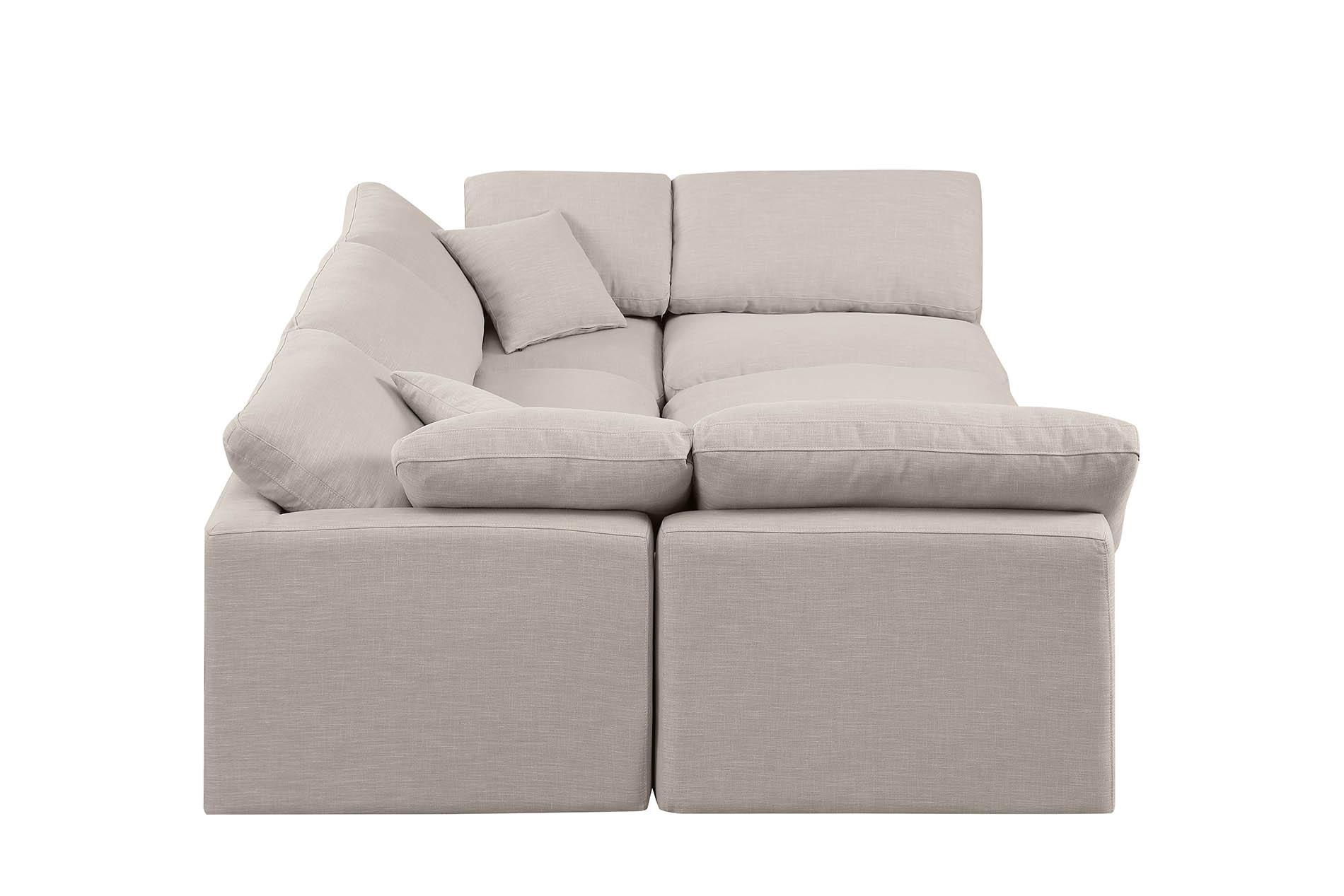 

        
Meridian Furniture INDULGE 141Beige-Sec6C Modular Sectional Beige Linen 094308314655
