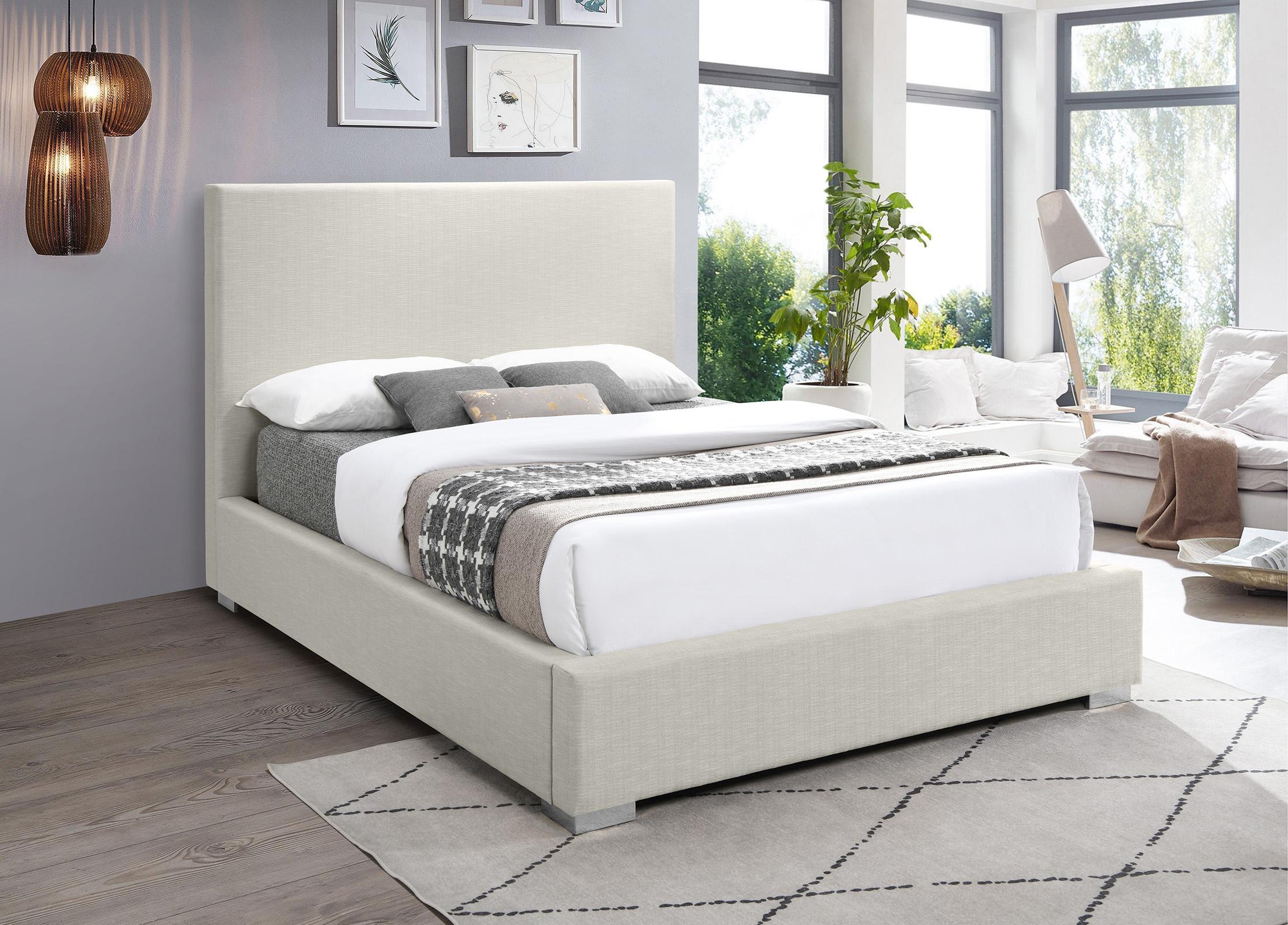 

    
Beige Linen Full Platform Bed CROSBY CrosbyBeige-F Meridian Contemporary Modern
