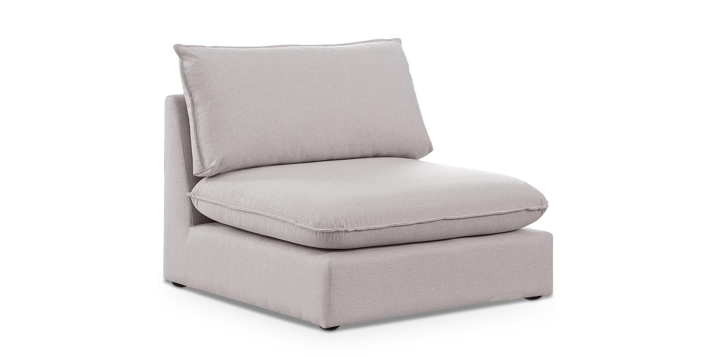 Contemporary, Modern Armless Chair MACKENZIE 688Beige-Armless 688Beige-Armless in Beige Linen