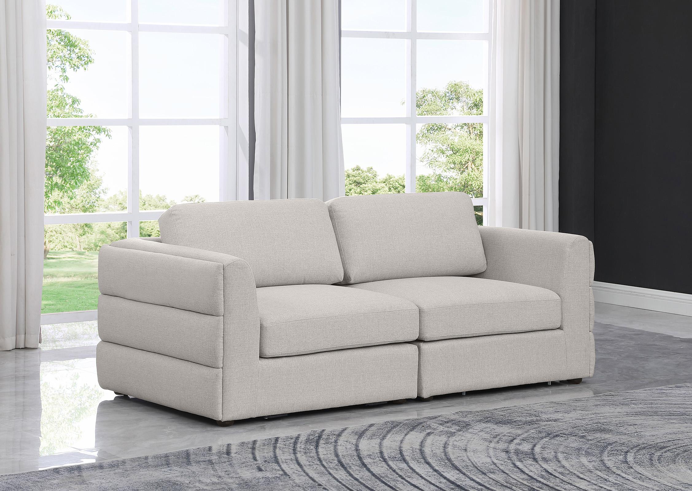 

    
Beige Linen Polyester Modular Sofa BECKHAM 681Beige-S76A Meridian Modern
