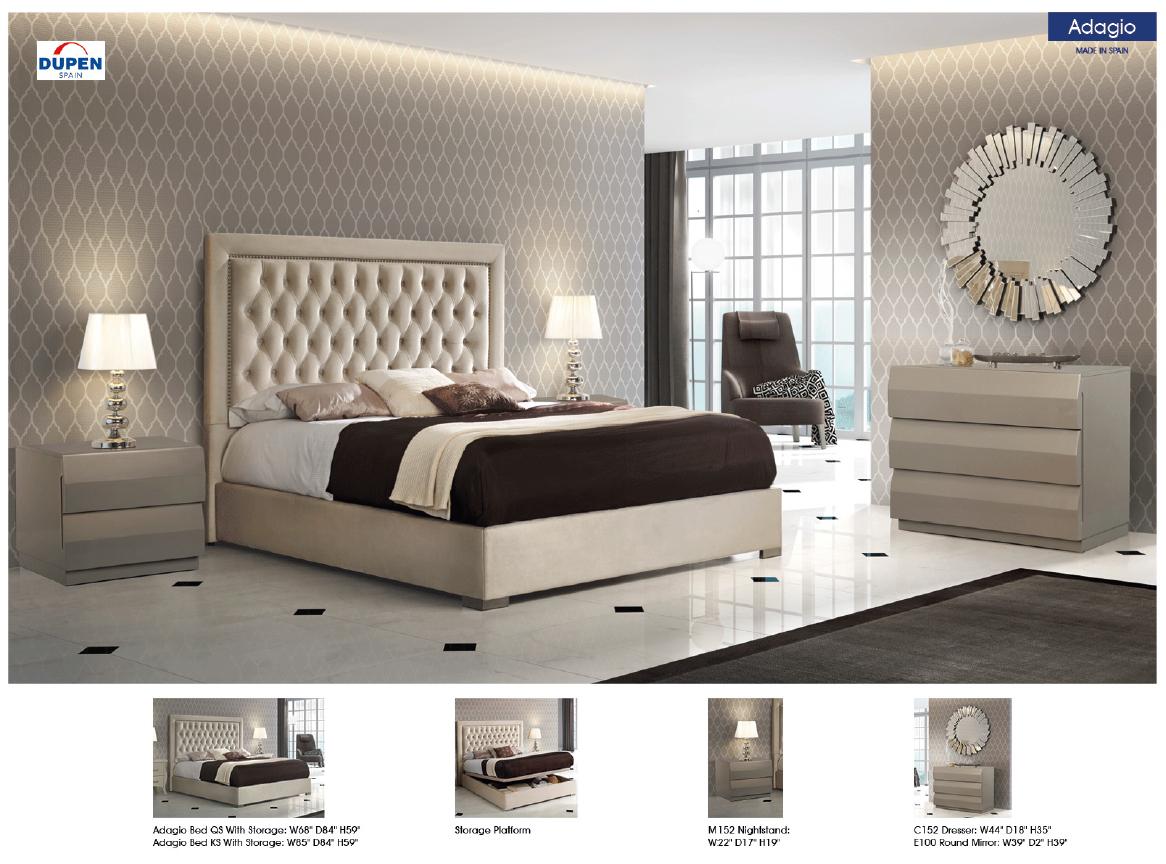 

    
ADAGIOBEDKS-2NDM-5PC Beige Microfiber & Champagne King Bedroom Set 5Pcs Made in Spain ESF Adagio
