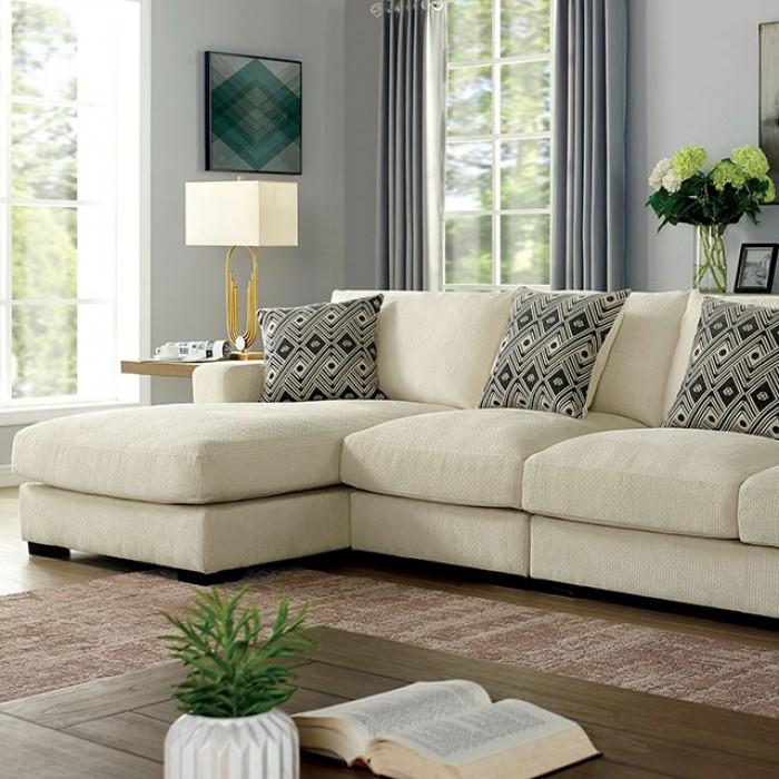 

    
Contemporary Beige Chenille Large L-Shaped Sectional Furniture of America CM6587BG-SECT-LL Kaylee
