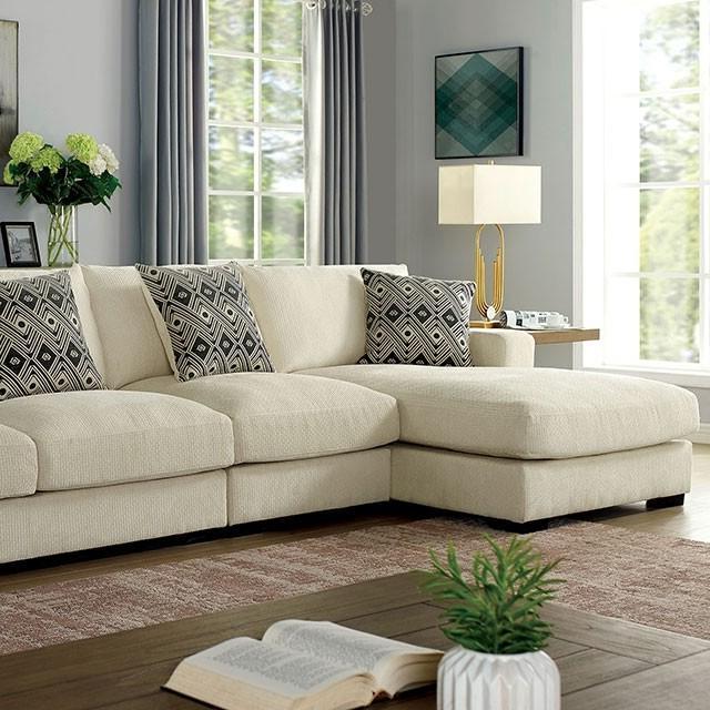 

    
Contemporary Beige Chenille Large L-Shaped Sectional Furniture of America CM6587BG-SECT-LL-R Kaylee
