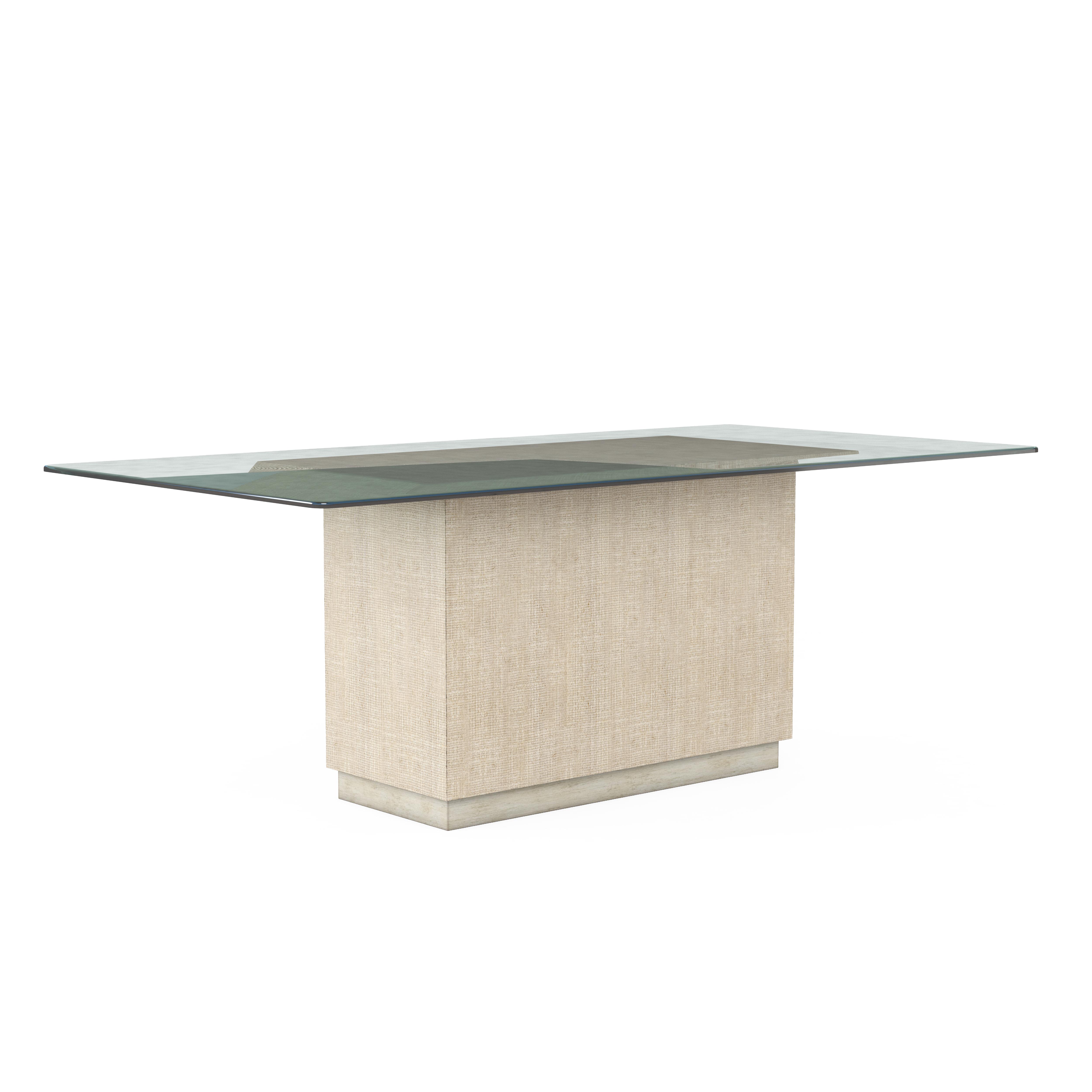 Contemporary Dining Table Cotiere 299221-2349 in Beige Linen