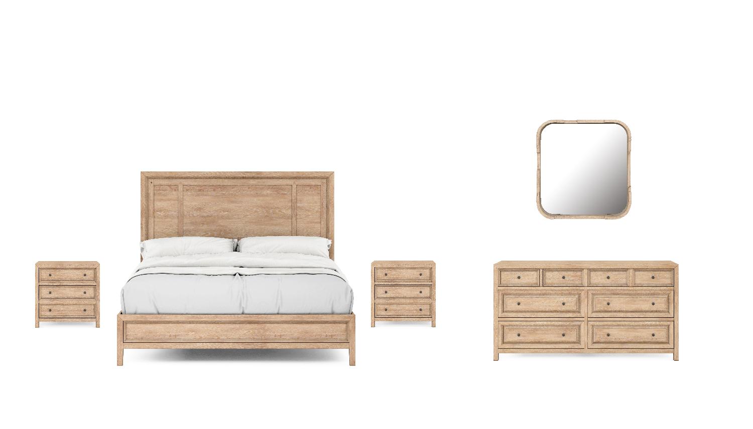 

    
Beige Oak Wood Queen Size Panel Bedroom Set 5Pcs by A.R.T. Furniture Post
