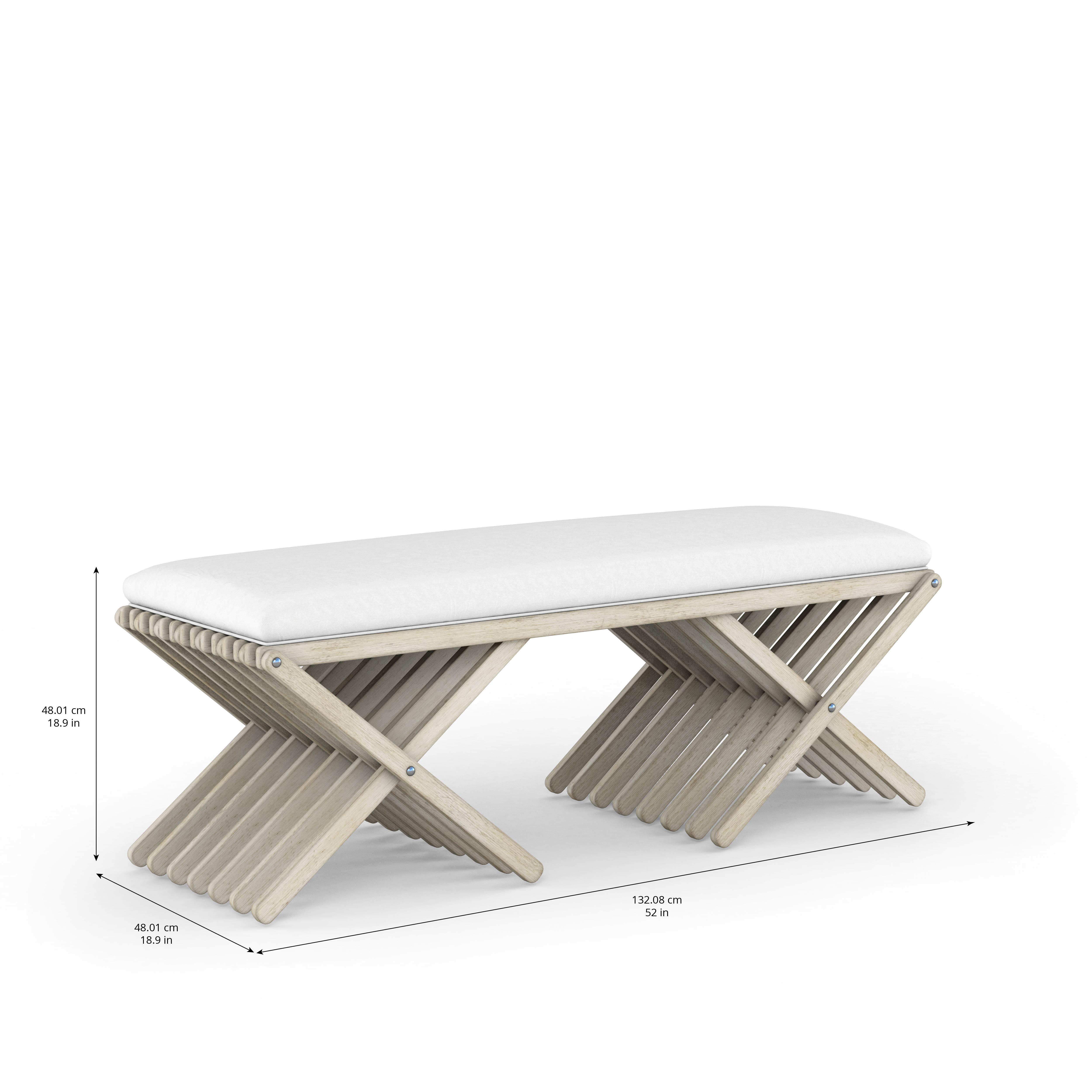 

    
a.r.t. furniture Cotiere Bench White/Beige 299149-2349
