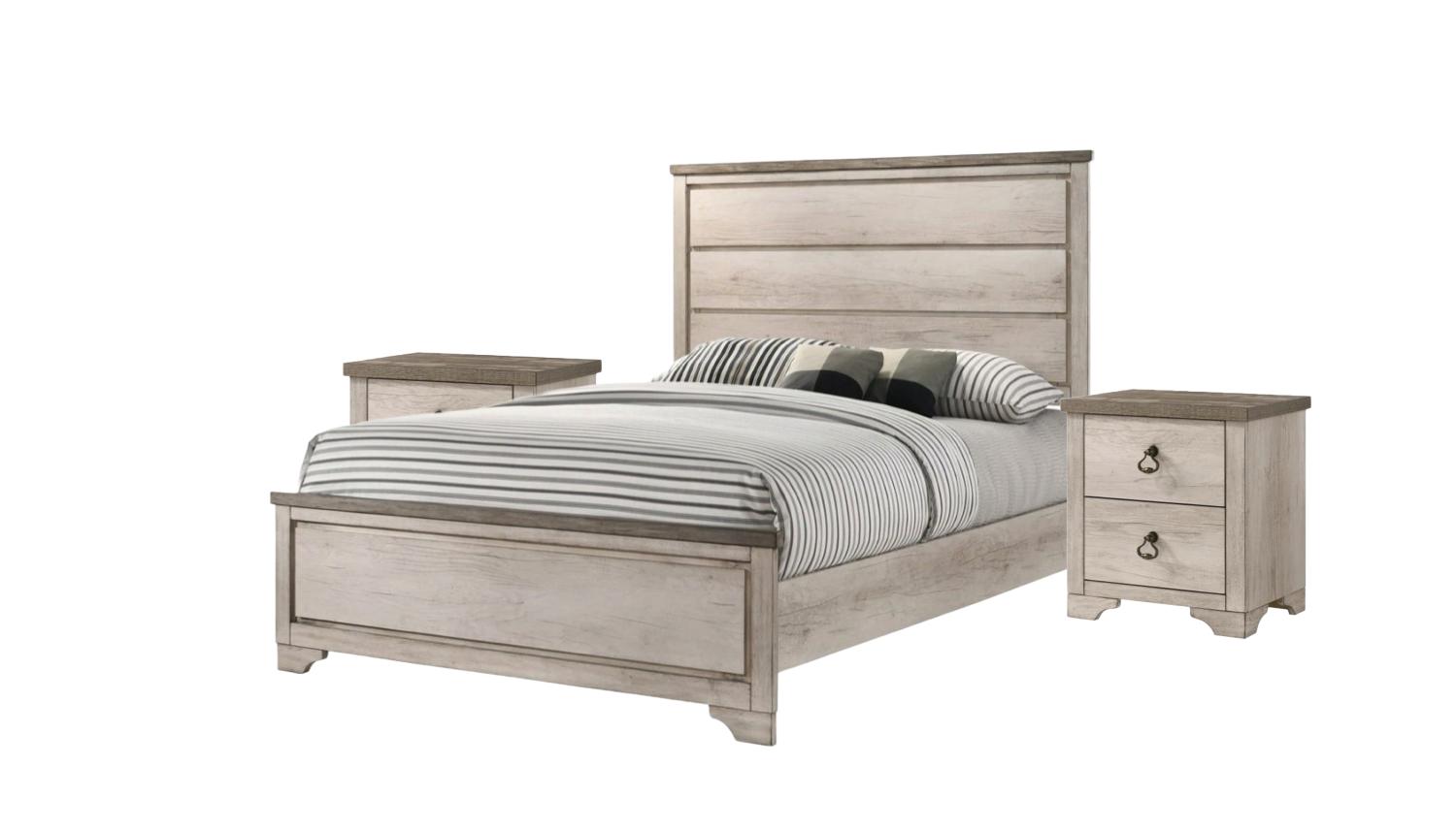 

    
Beige Panel Bedroom Set by Crown Mark Patterson B3050-F-Bed-3pcs

